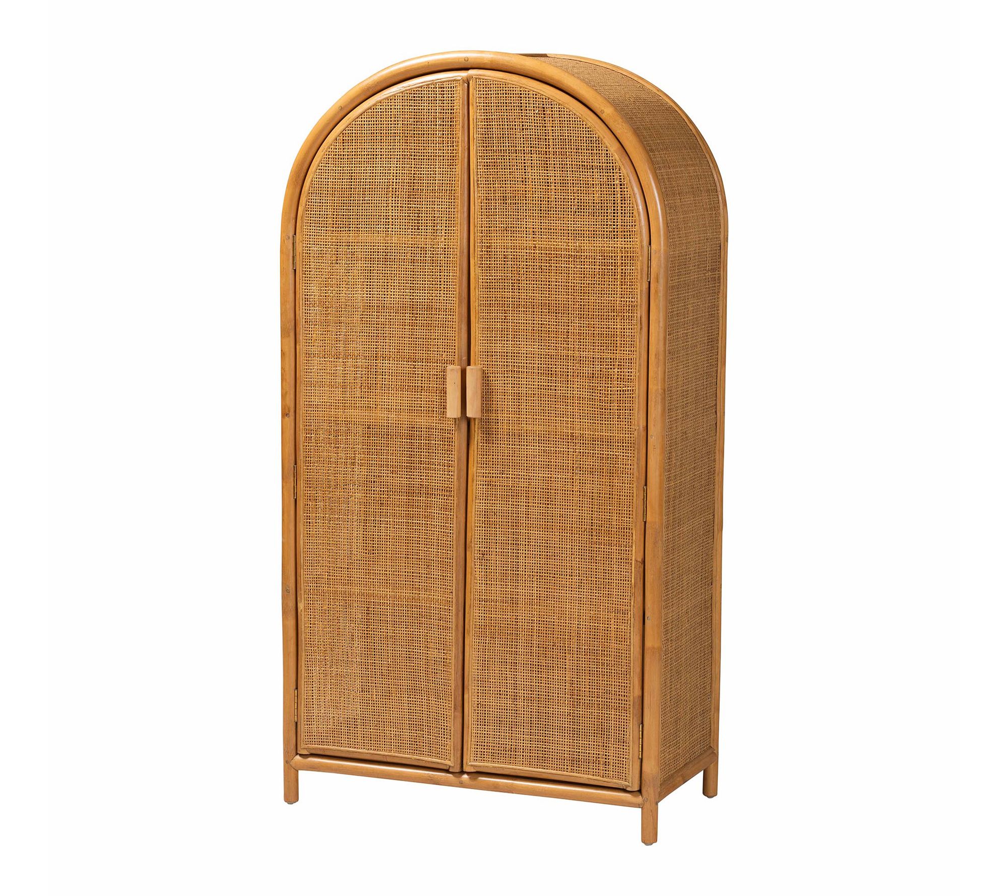 bali & pari Paloma Honey Natural Rattan 2-DoorStorage Cabinet