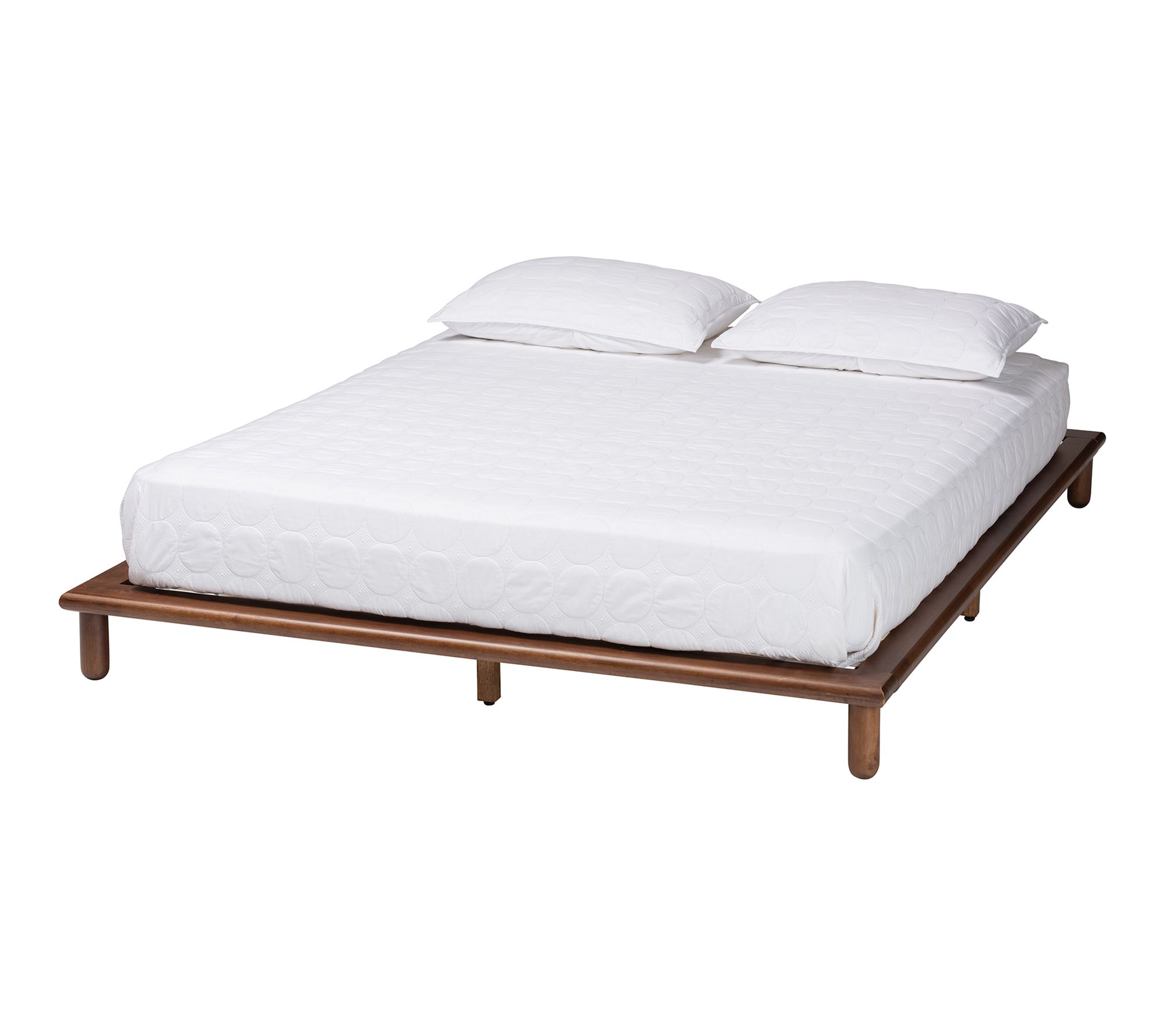 Baxton Studio Alivia Brown Wood Queen Bed Frame