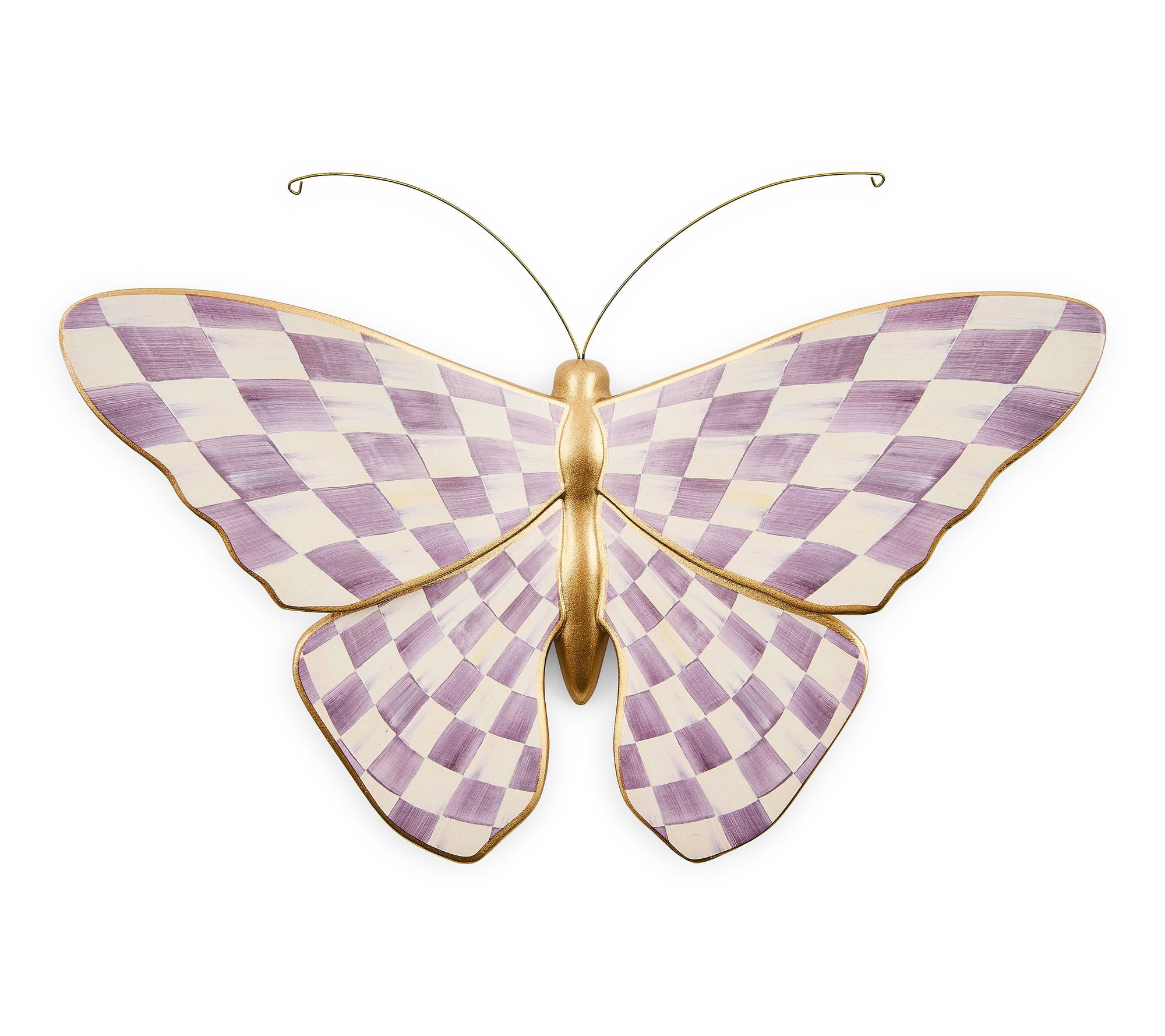 MacKenzie-Childs Violet Check Butterfly Wall Decor