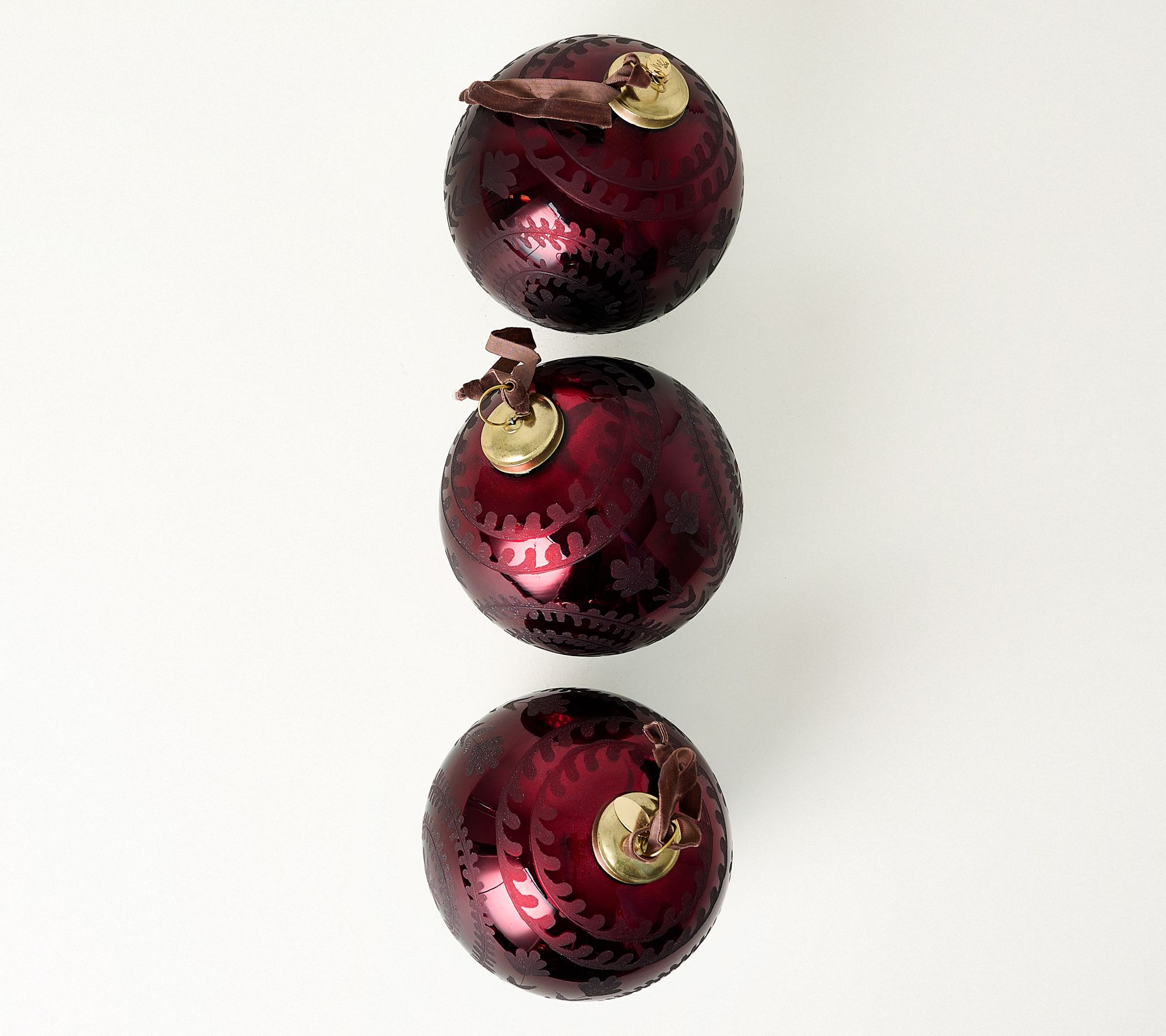 Me HOME by Jennie Garth S/3 Oversized Ornaments with Gift Box