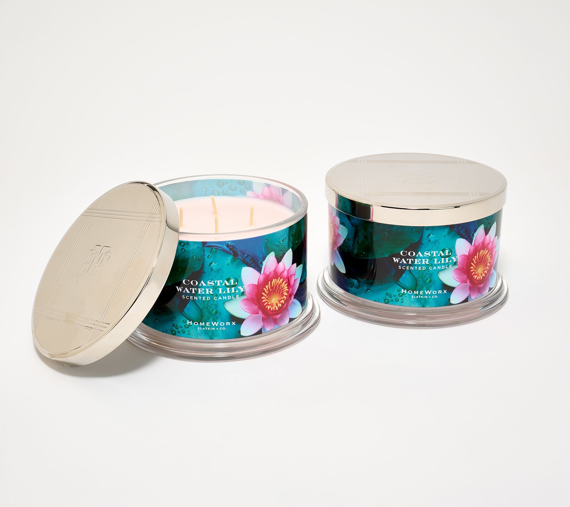 "As Is" HomeWorx by Slatkin + Co. Coastal Water Lily Candles