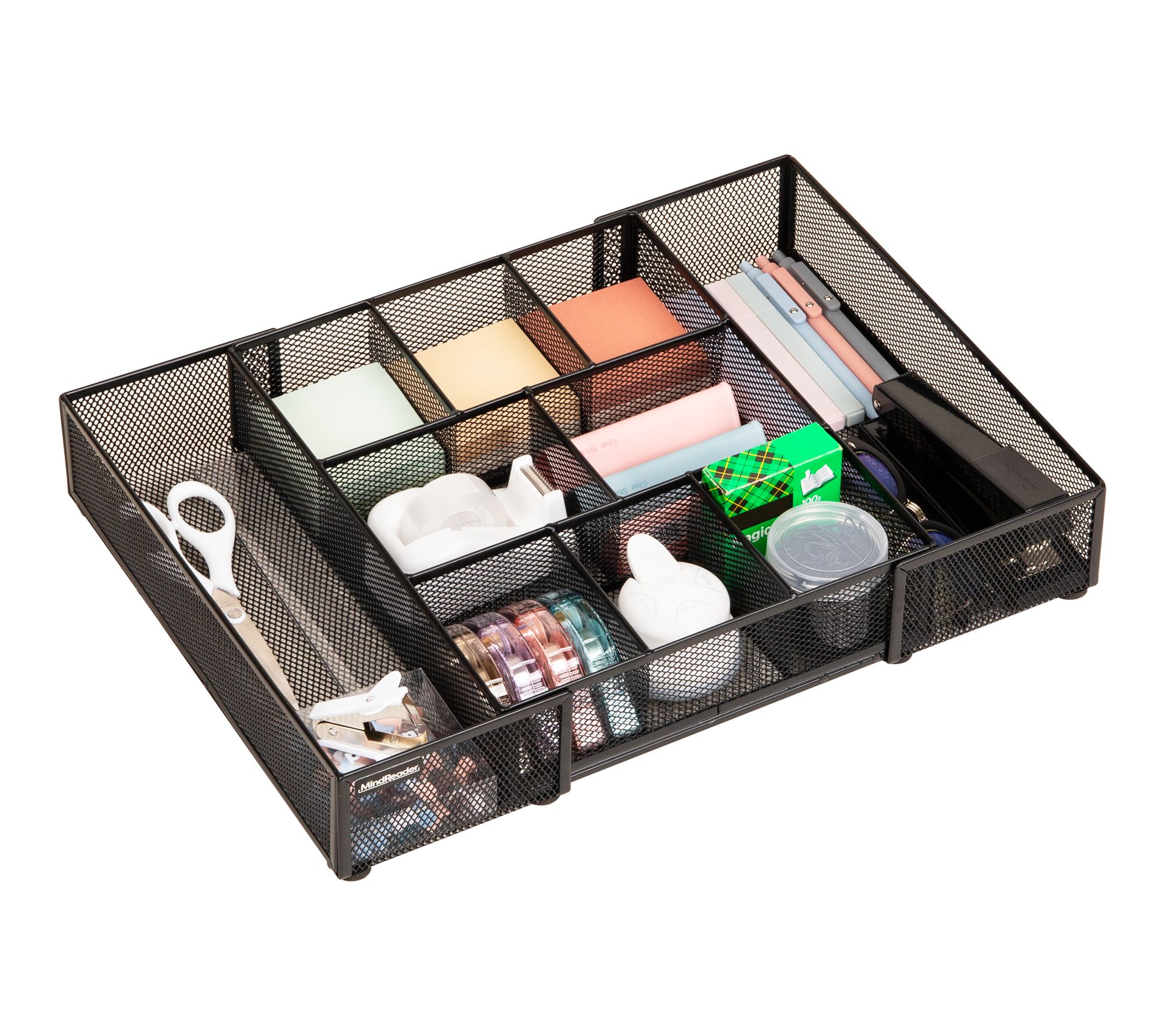Mind Reader Expandable Mesh Desk Drawer Organizer, Adjustable