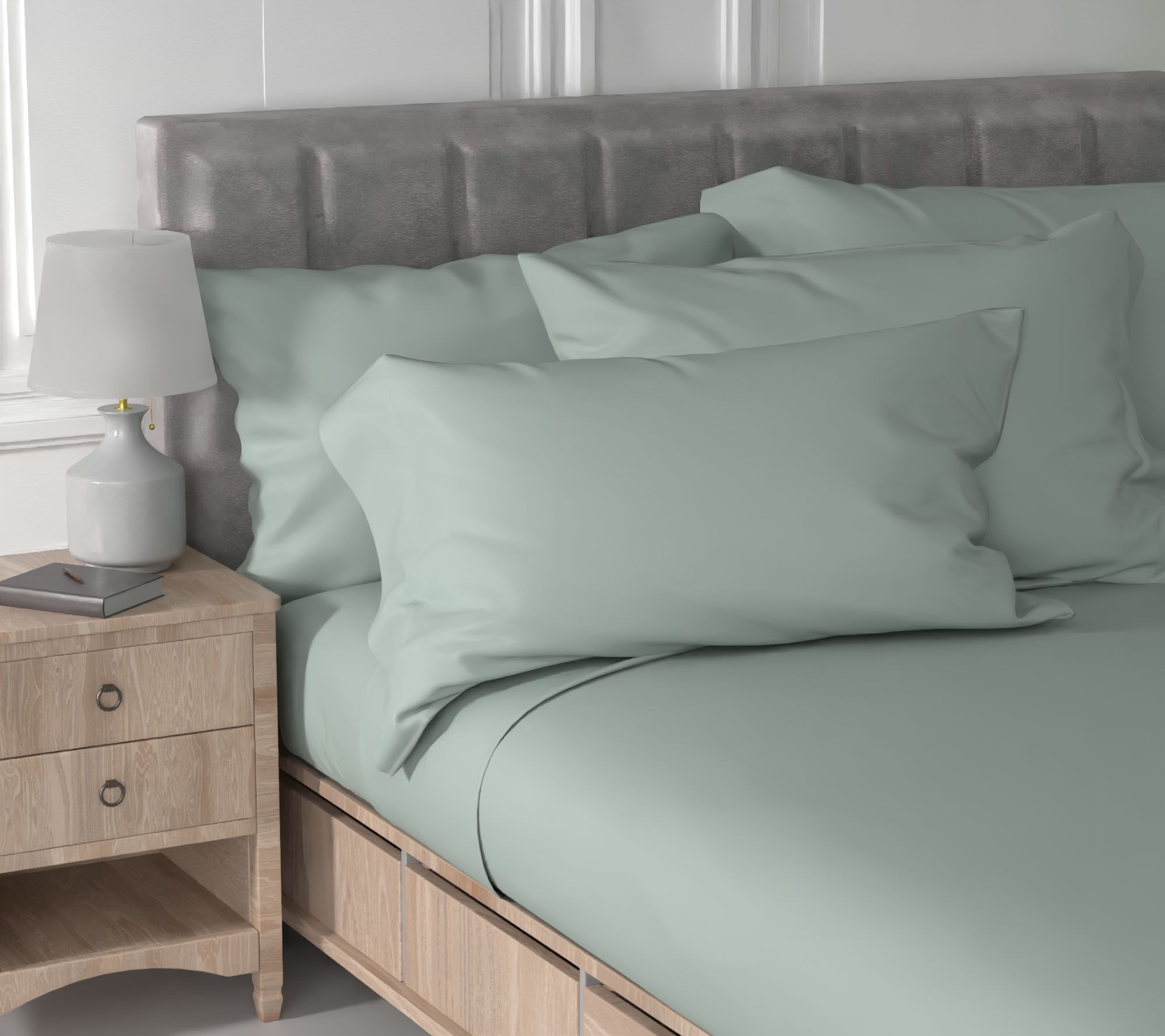 Home Reflections Flannel Sheet Set with Extra Pillowcases