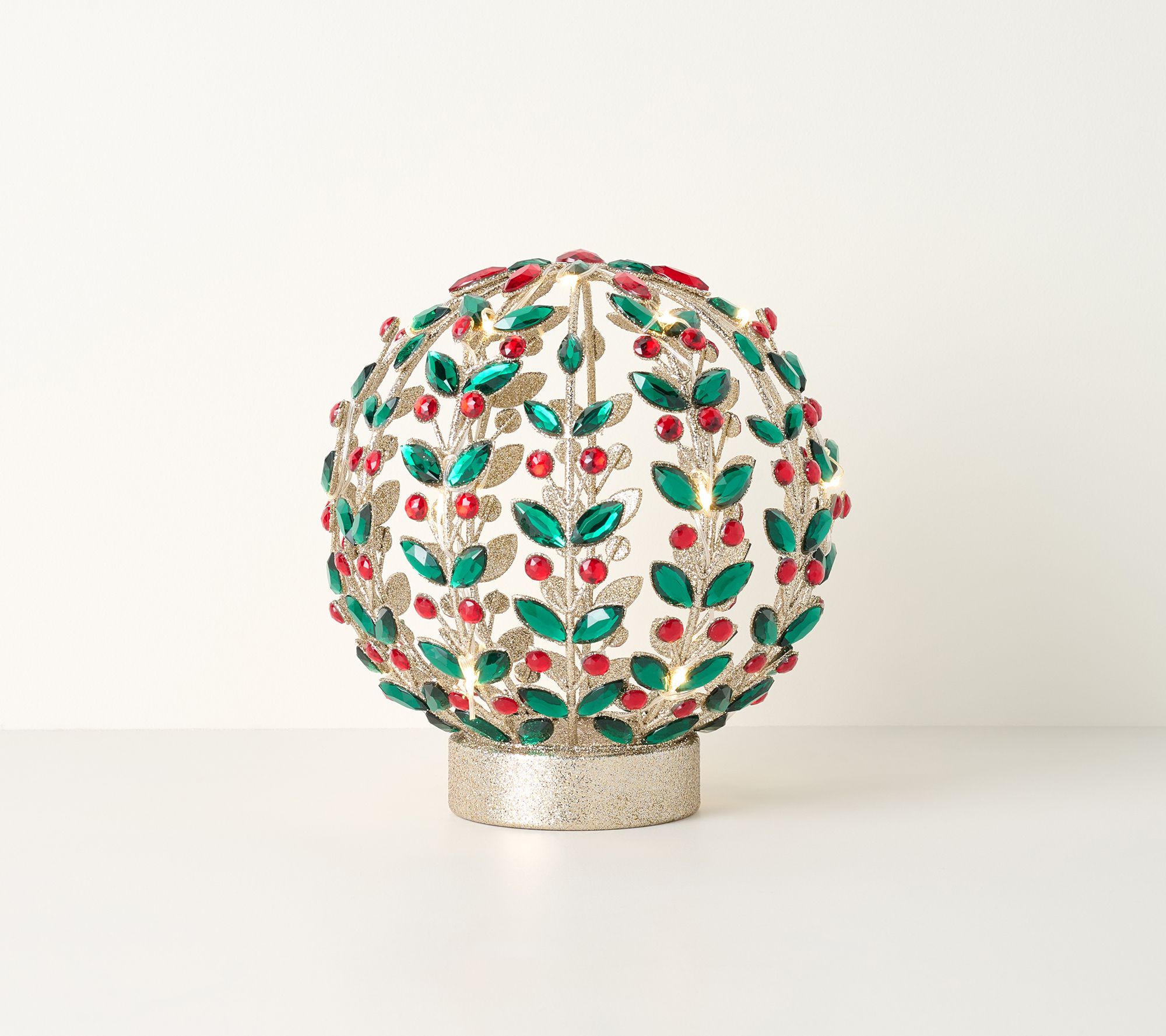 "As Is" 8" Illuminated Faceted Jeweled Sphere by Valerie