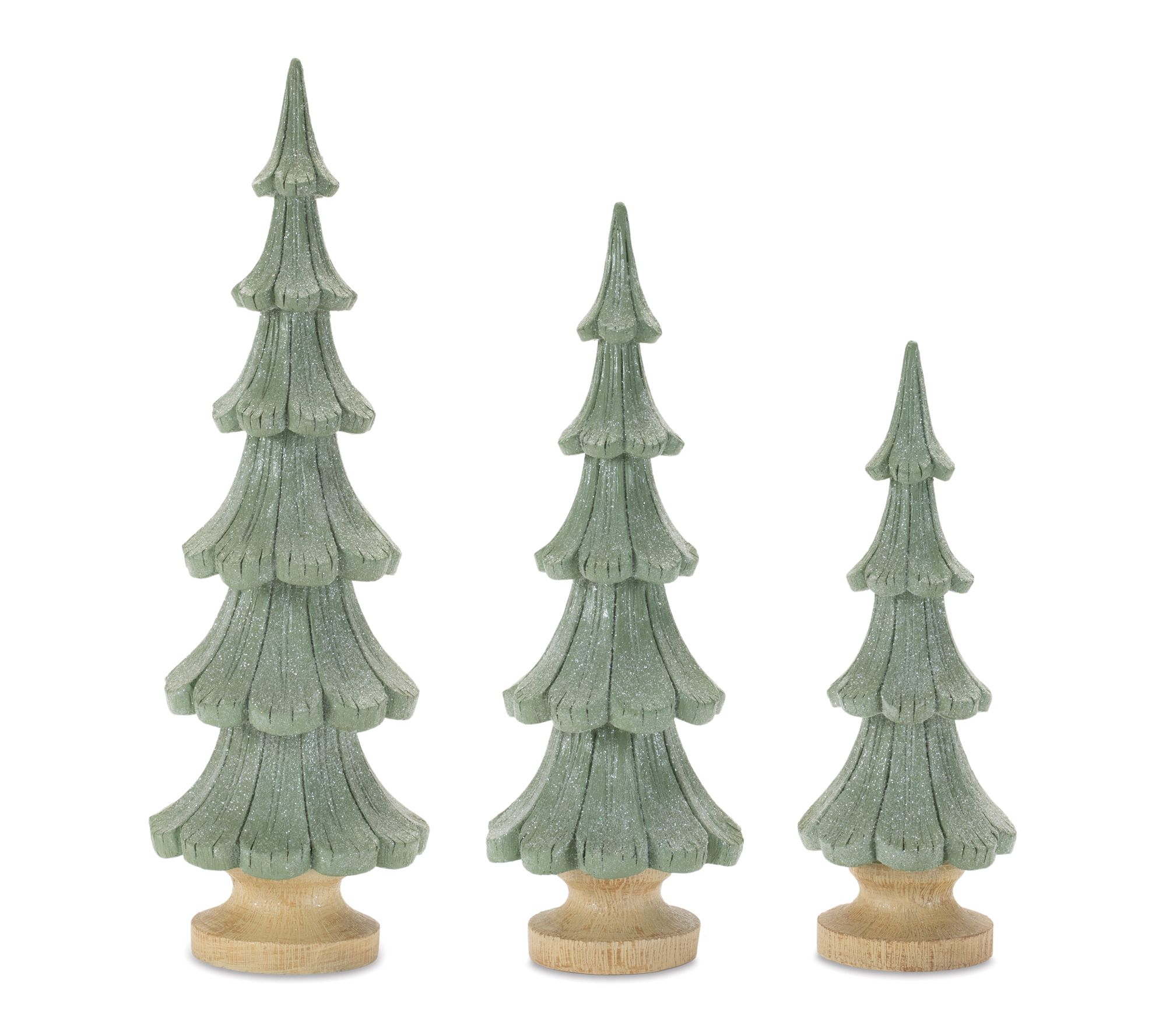 Melrose GlitteredPine Tree,Setof3