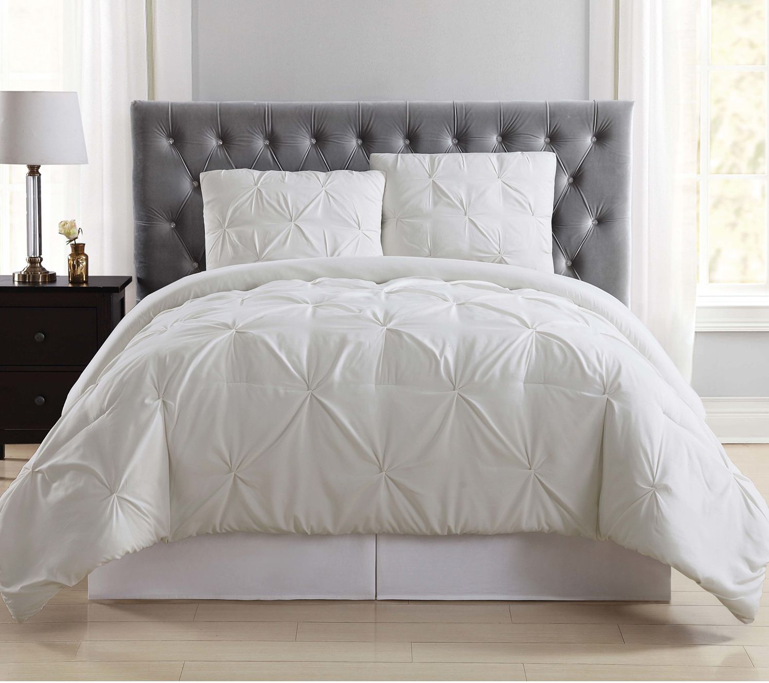 Truly Soft Pleated Twin XL Duvet Set