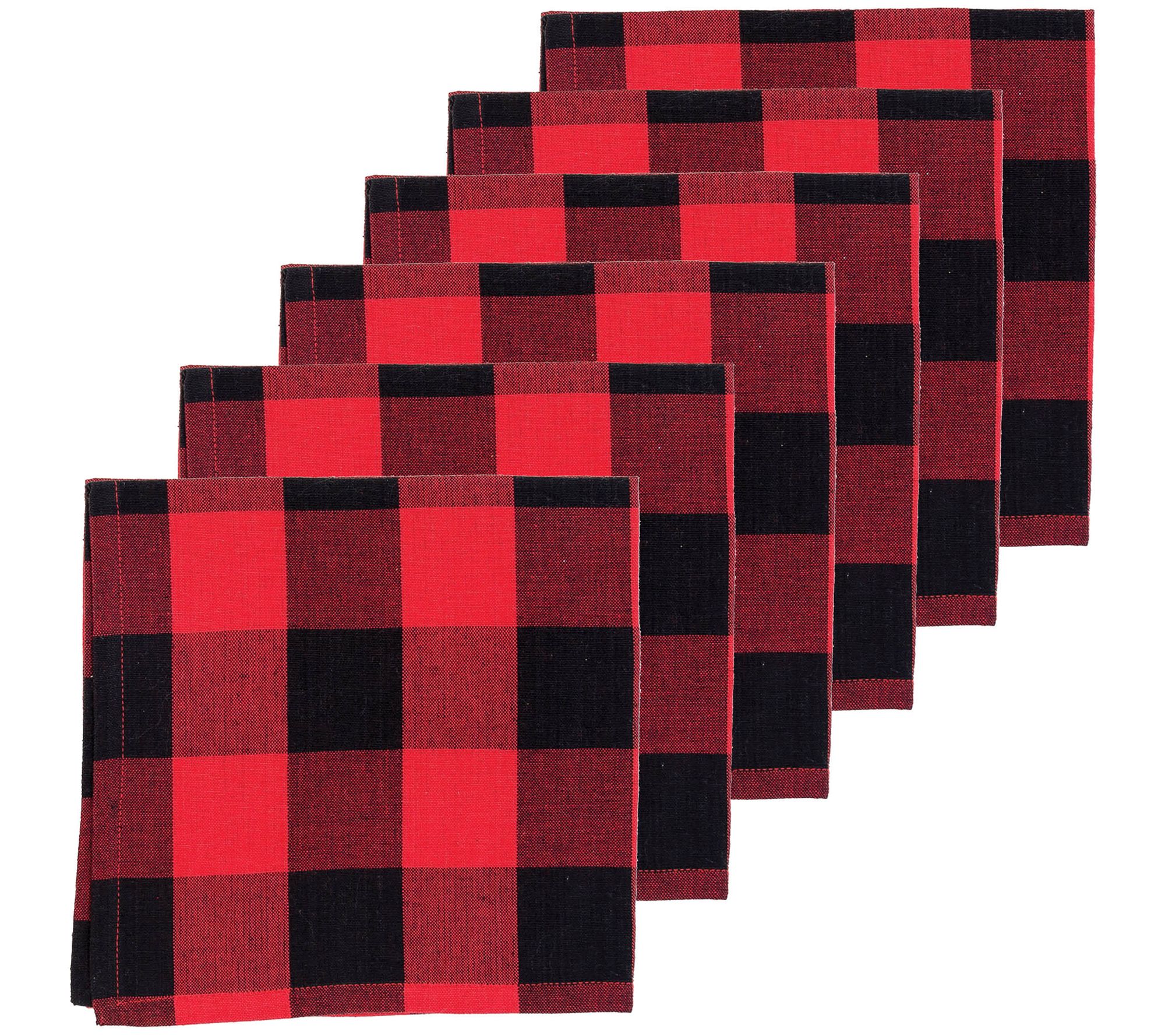 Franklin Buffalo Gingham Plaid Napkin Set of 6 by Valerie