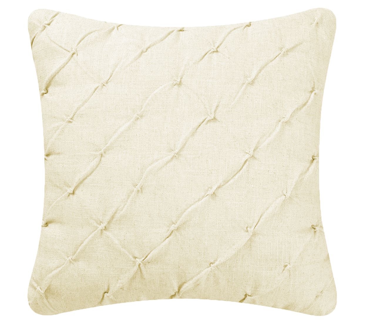 18" x 18" Diamond Tuck Solid Throw Pillow by Valerie