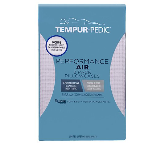 Tempur-Pedic Performance Air Pillowcase, 2pk, Queen