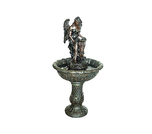Design Toscano Heavenly Moment Angel Garden Fountain w/ Pump
