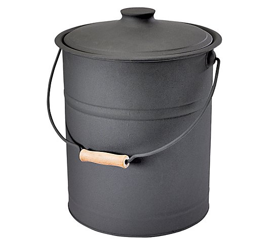 Plow & Hearth Double-Bottom Galvanized Steel Ash Bucket