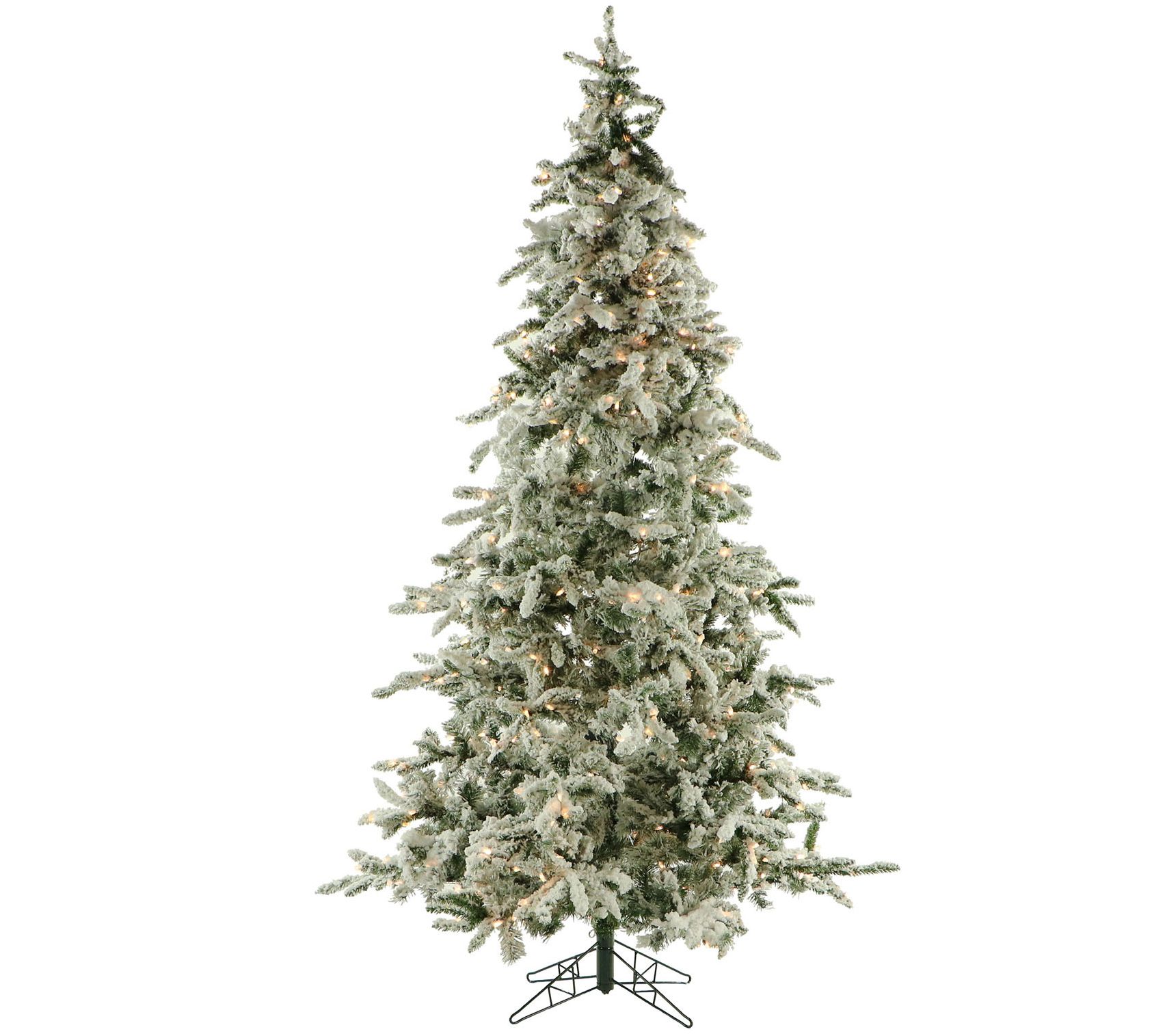 Fraser Hill Farm 9' Flocked Mountain Pine Multicolor Lit Tree - QVC.com