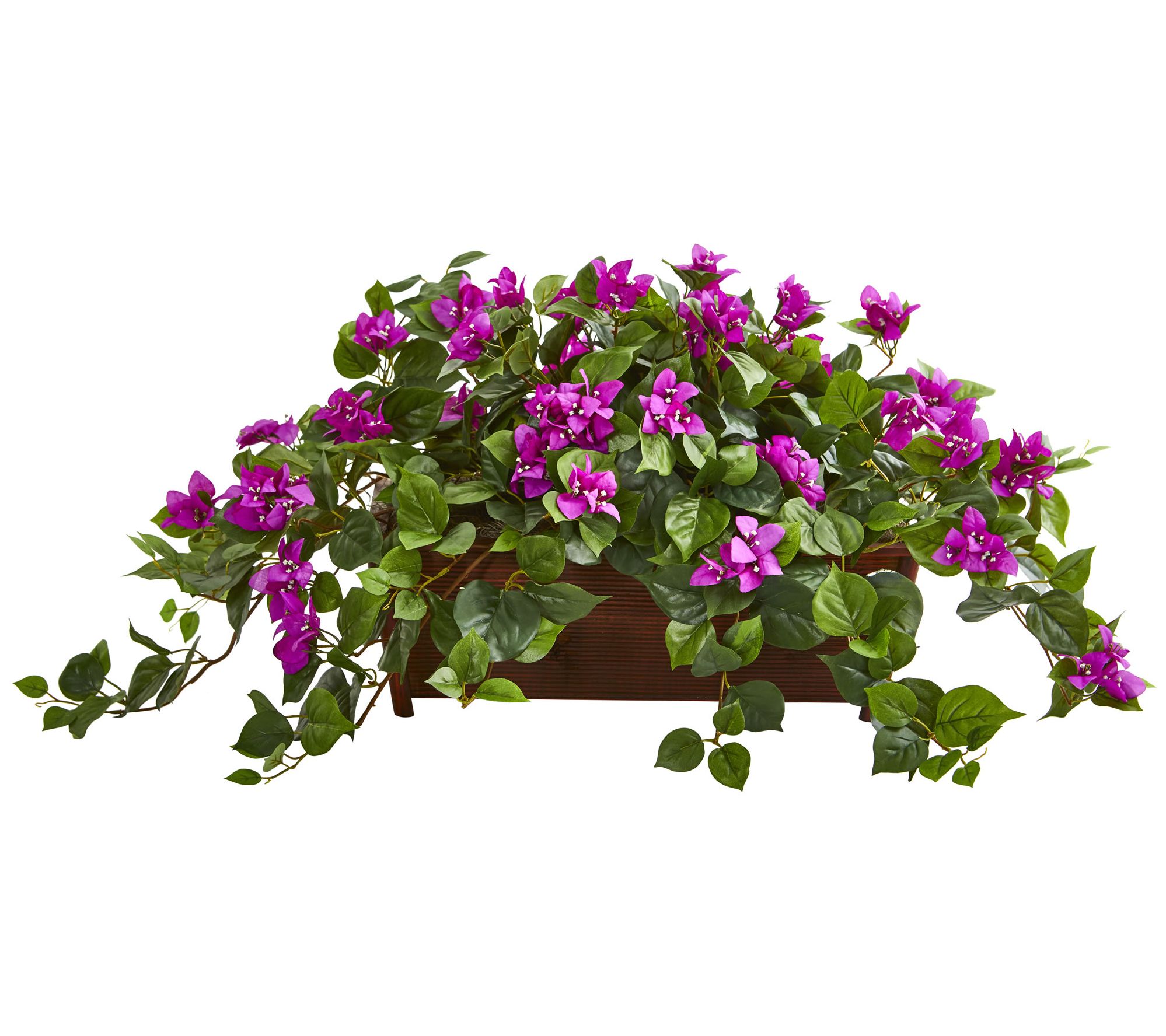 18" Bougainvillea Plant in Planter by Nearly Natural