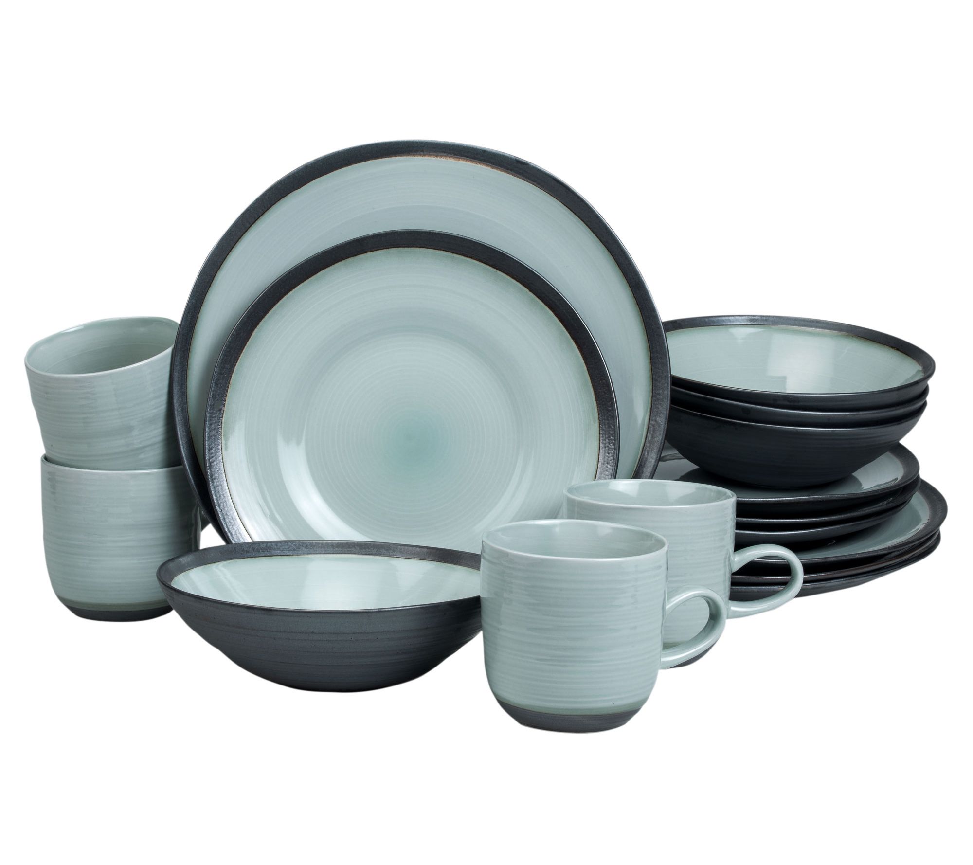 Fez Stoneware 16 Piece Double Bowl Dinnerware Set – Euro Ceramica