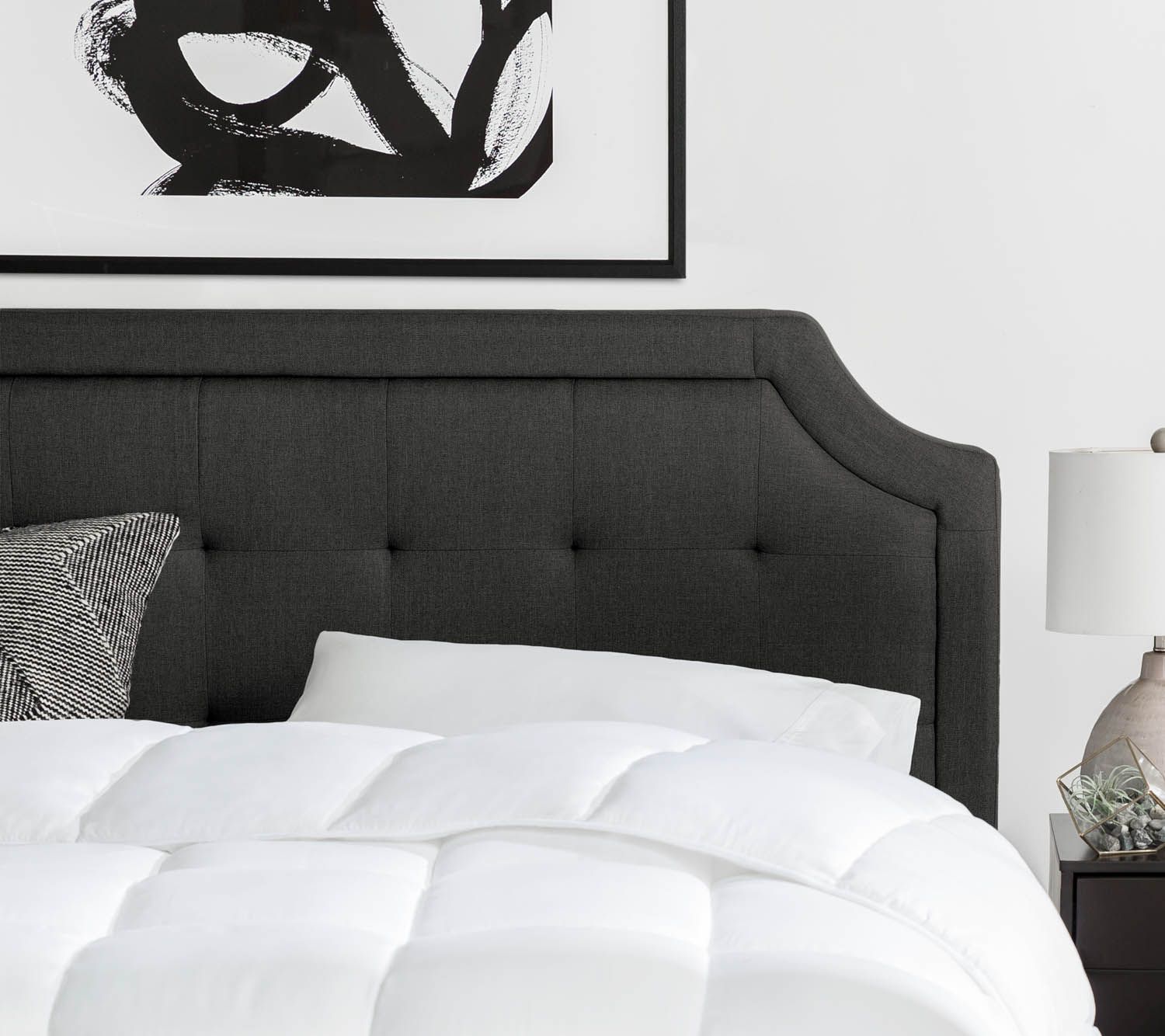 Brookside Scoop Headboard with Square Tufting, King