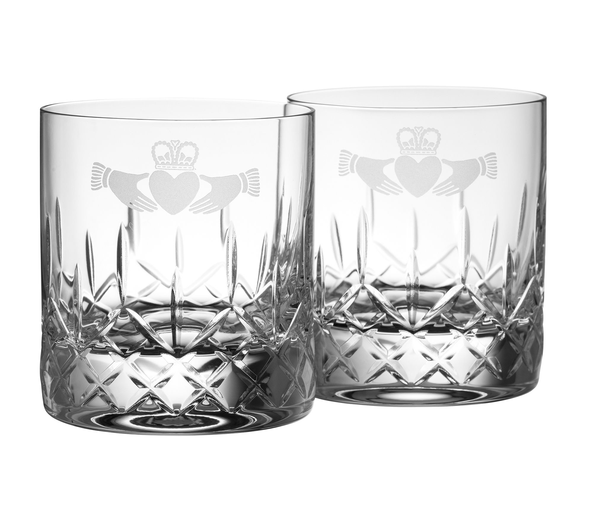 Galway Crystal Irish Blessing Latte Pair