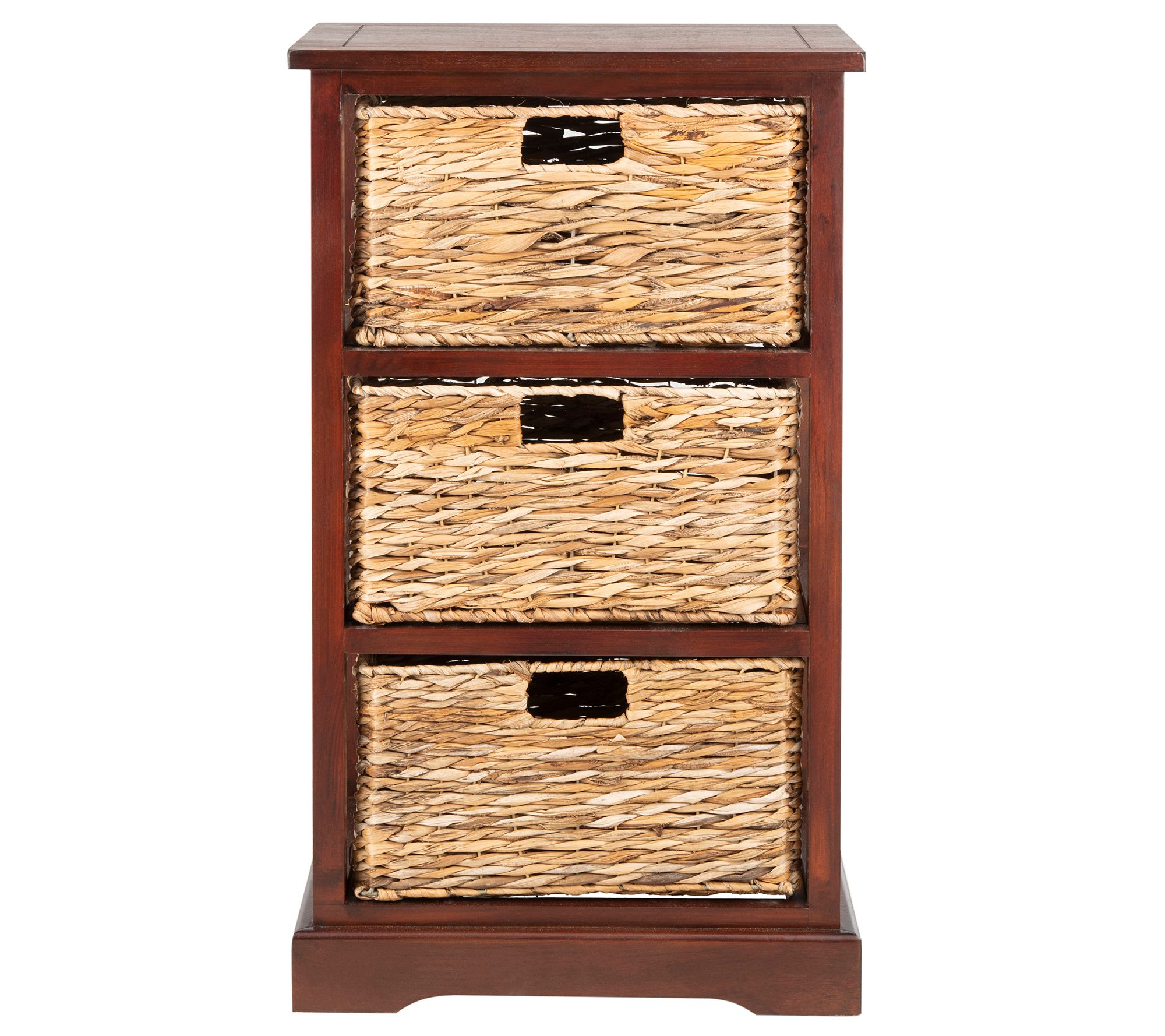 Safavieh Halle Three-Wicker Basket Storage SideTable