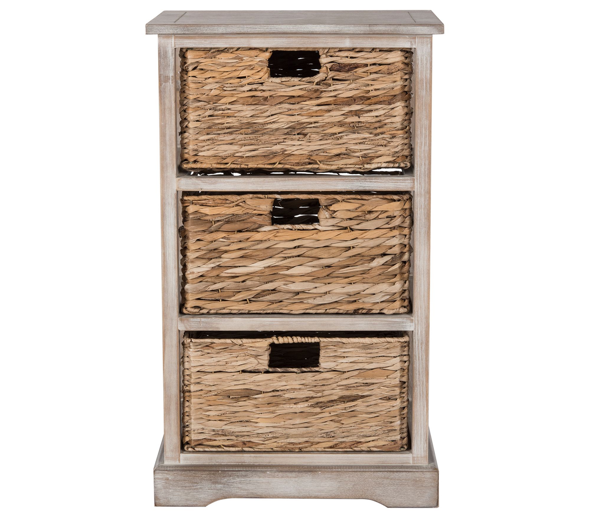Safavieh Halle Three-Wicker Basket Storage SideTable