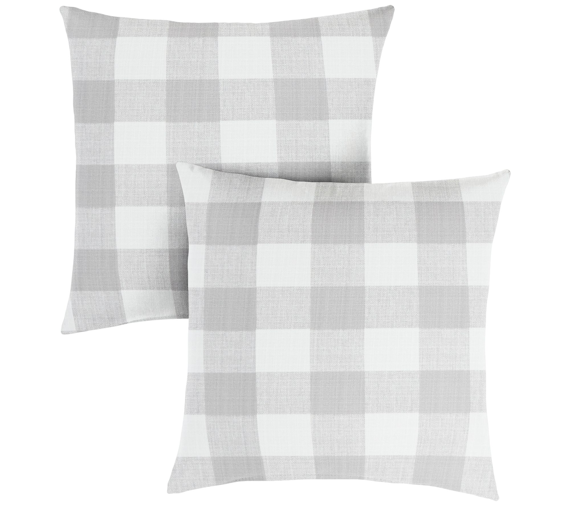 Set of 2 Indoor/Outdoor Buffalo Plaid Square Pillows