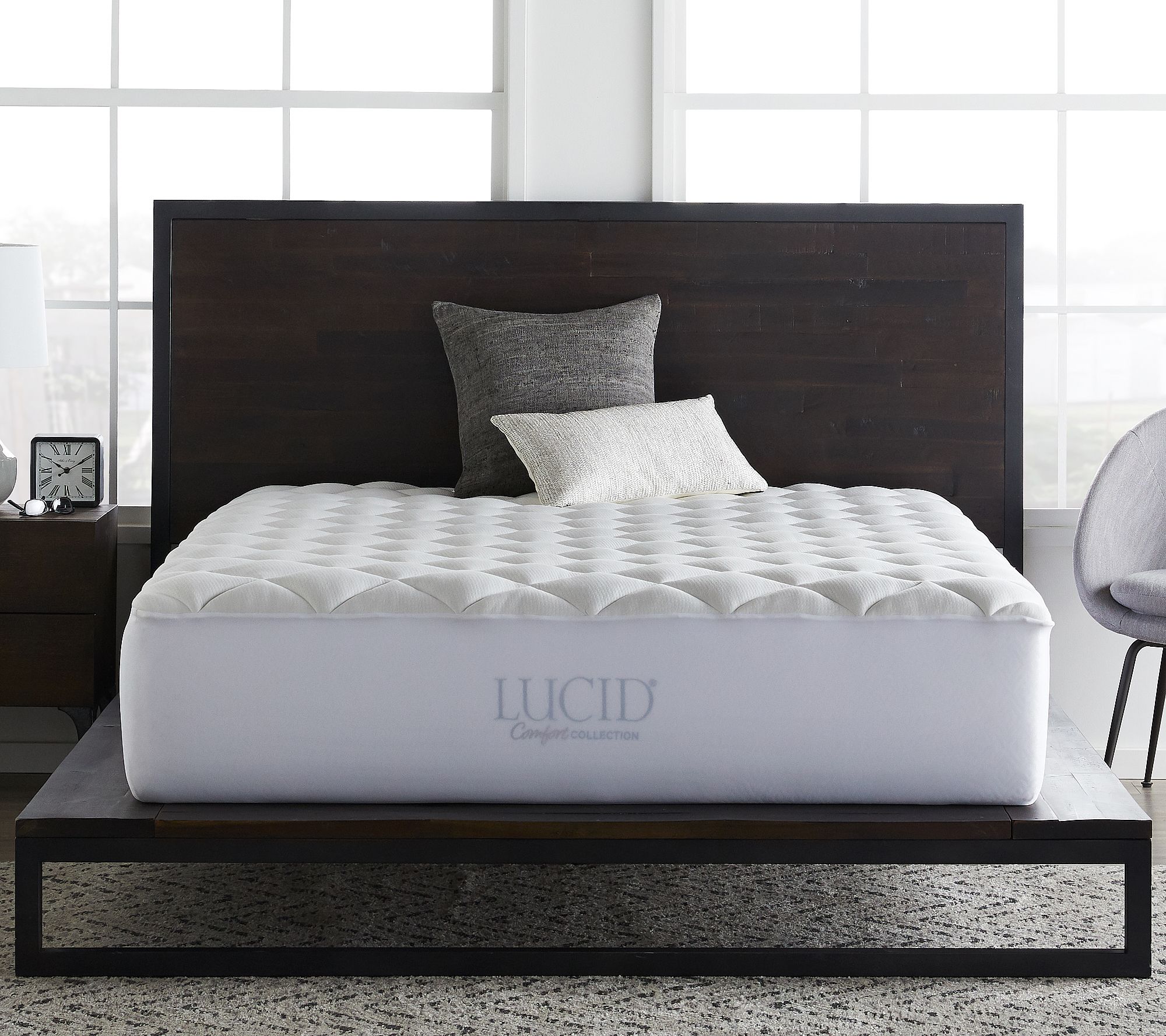 Lucid Comfort Collection Overfilled Mattress Pad King