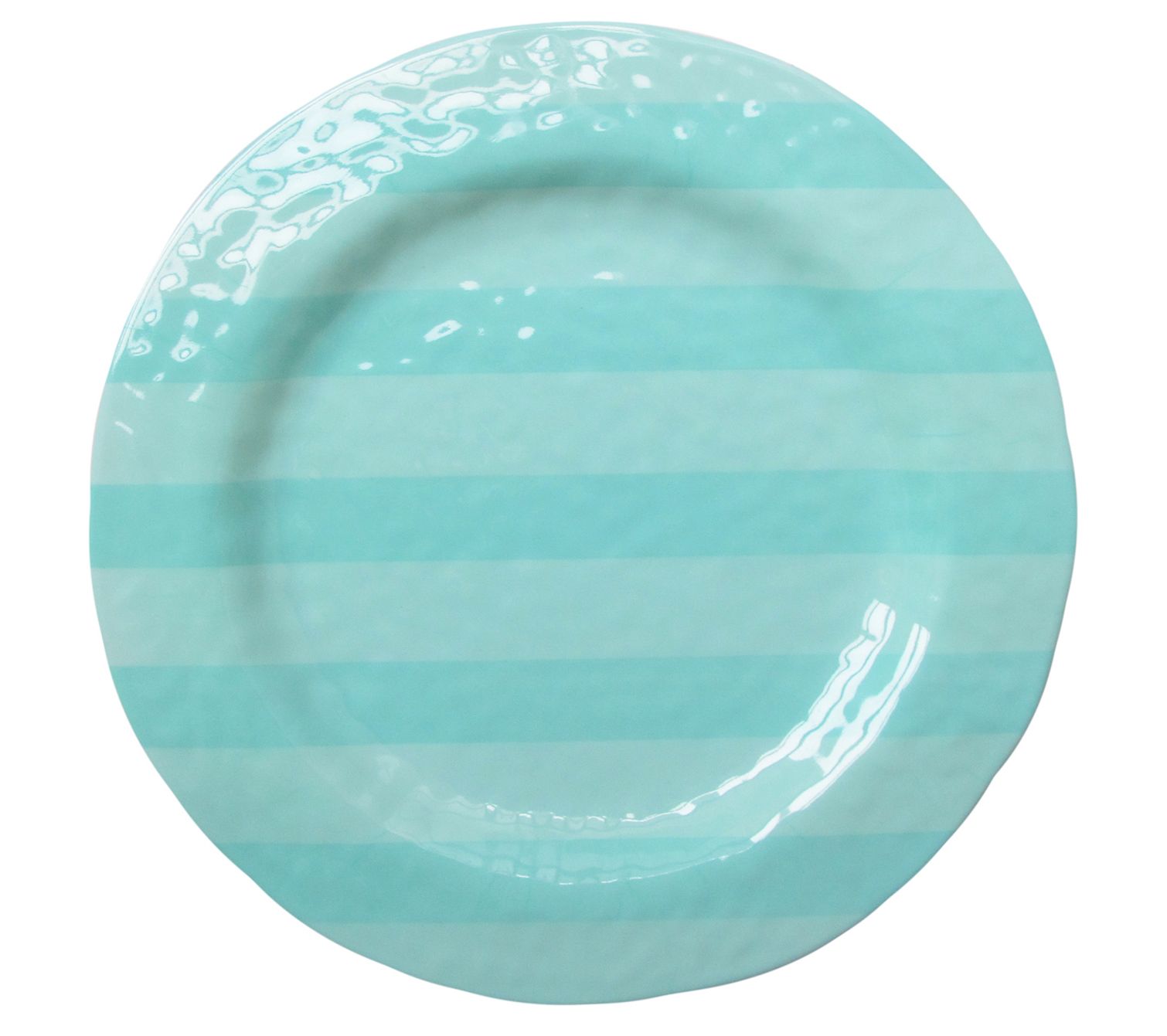 Trina Turk Stripes Set of (4) 11" Melamine Dinner Plates