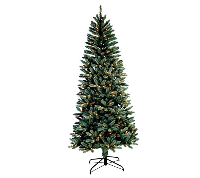 4 Foot Prelit Indoor/Outdoor Shimmering Frosted Pine Potted Tree with –  Haute Decor