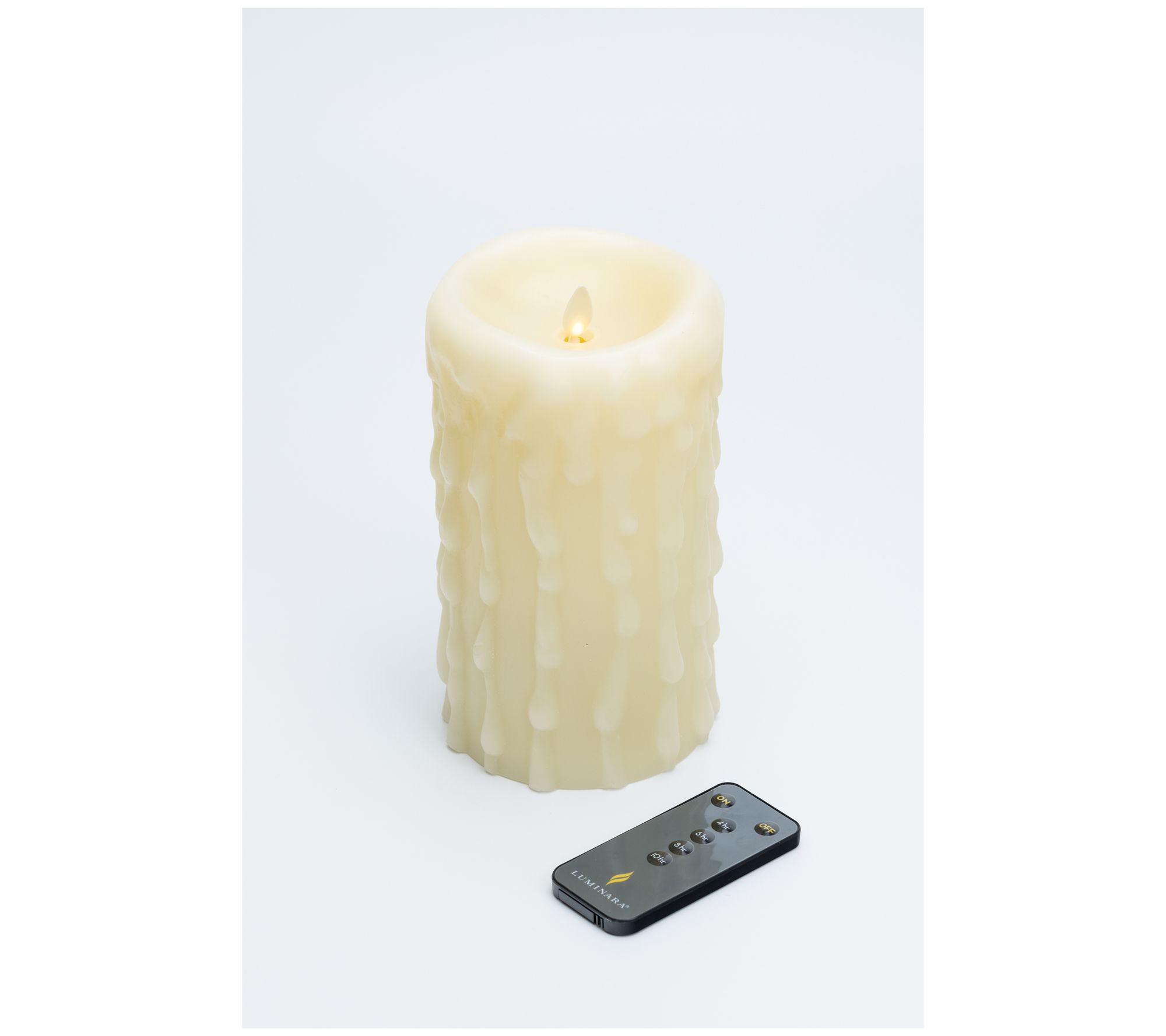 Luminara Flickering Pine Cone Flameless Candle for Birthday Christmas Brown
