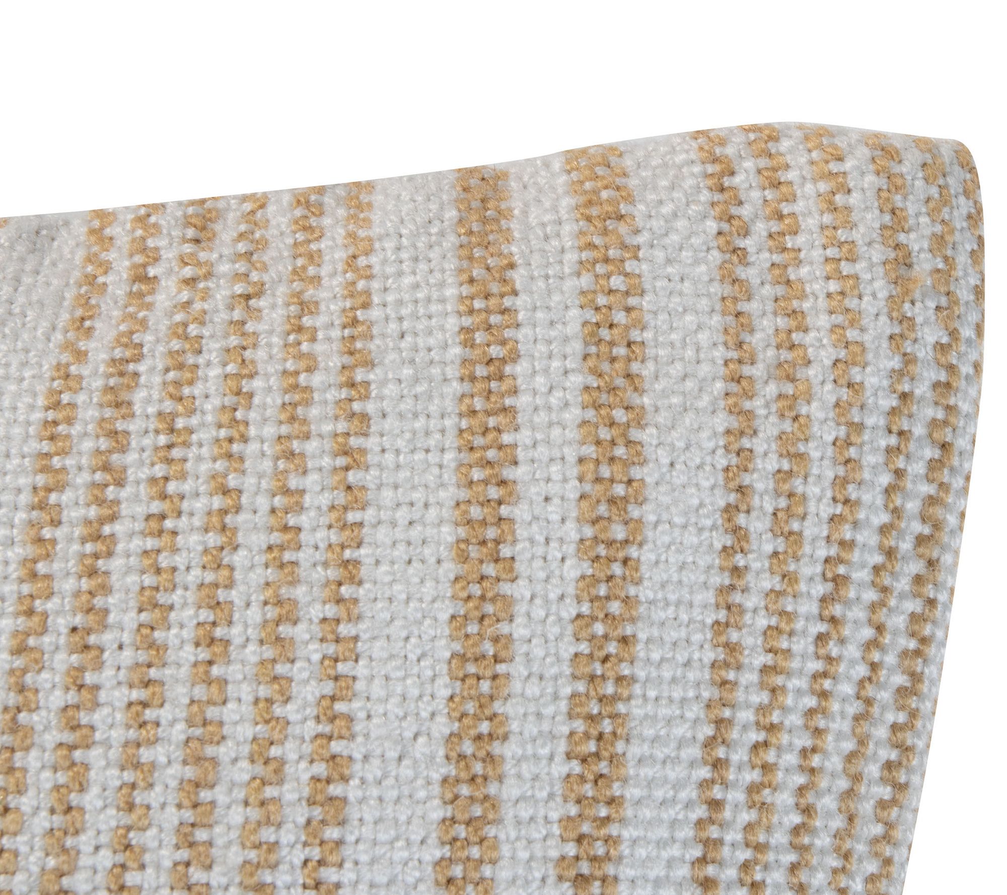 Foreside Home & Garden Diamond Pattern Hand Woven 18x18 Outdoor Decorative Throw Pillow with Pulled Yarn Accents