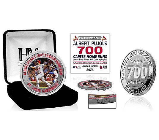 Highland Mint Albert Pujols 700th Home Run Silver Coin