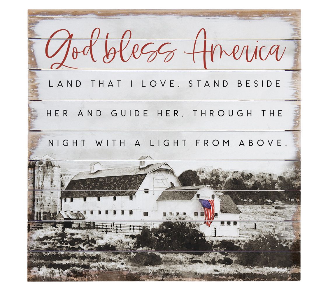 Sincere Surroundings 14" God Bless America Perfect Pallet