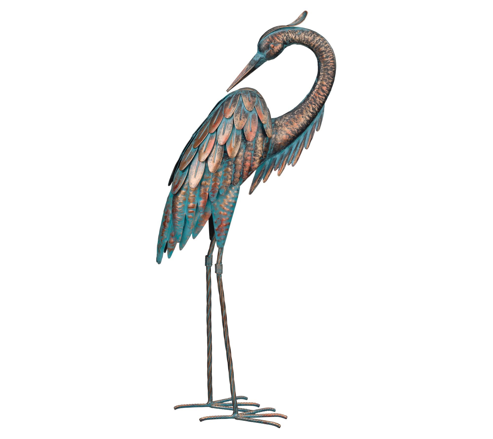 Regal Art & Gift Patina Heron Preening 25"
