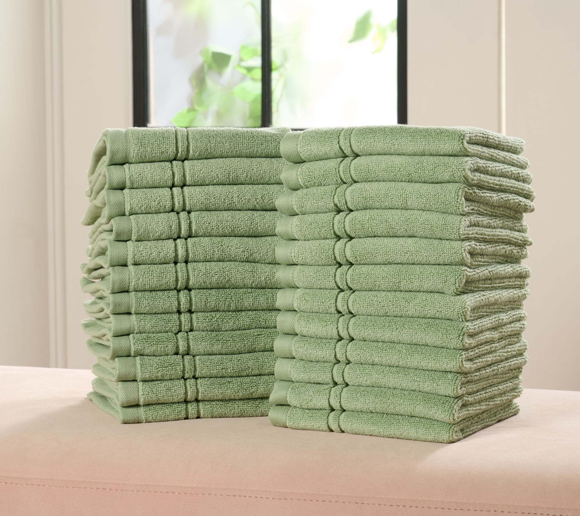 Home Reflections 100% Cotton 24-pc Washcloths
