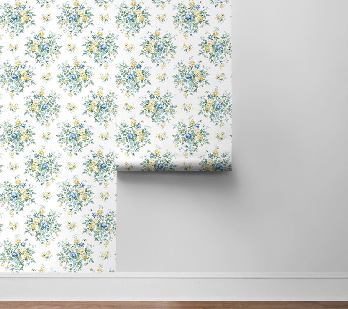NextWall Floral Bunches Peel and Stick Wallpaper