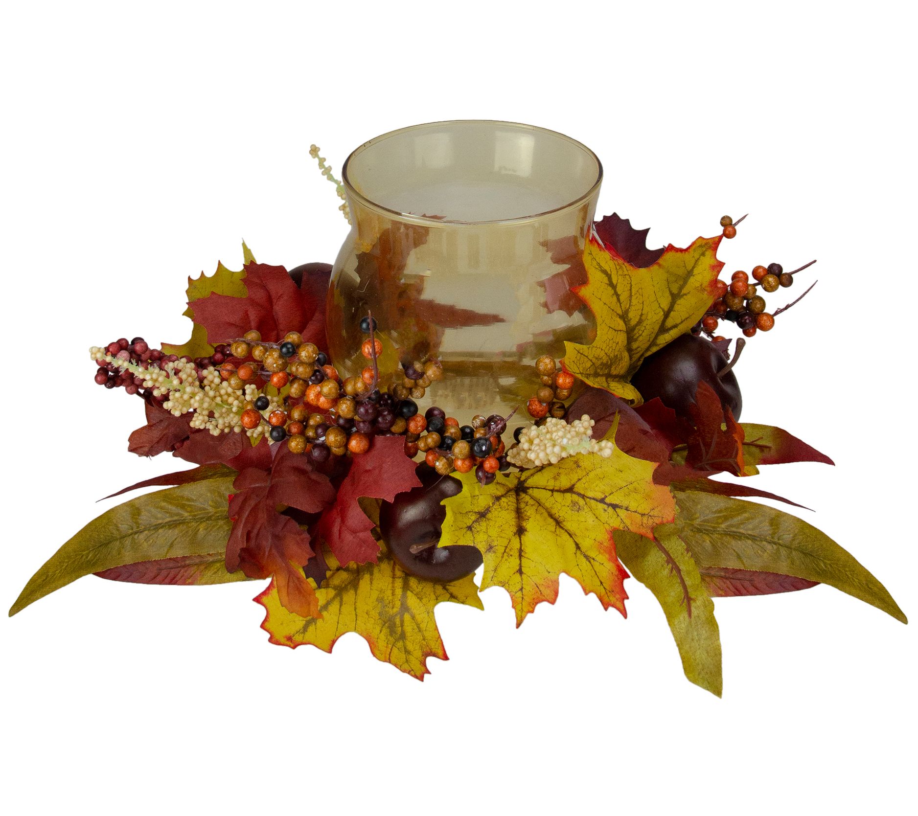Northlight Fall Apple & Berry Hurricane Pillar Candle Holder