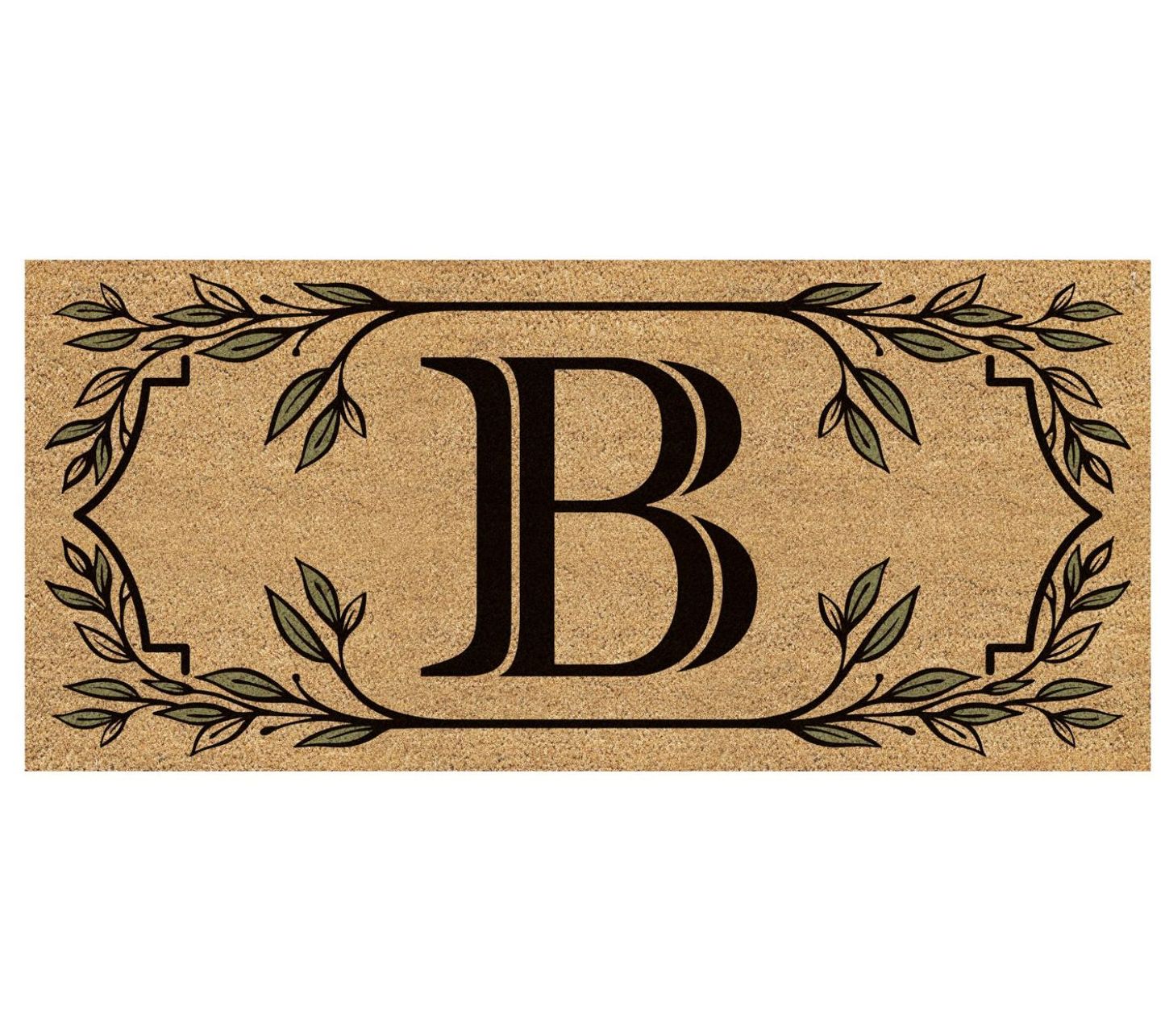 Evergreen Flocked Coir Monogram Sassafras SwitcMat Insert