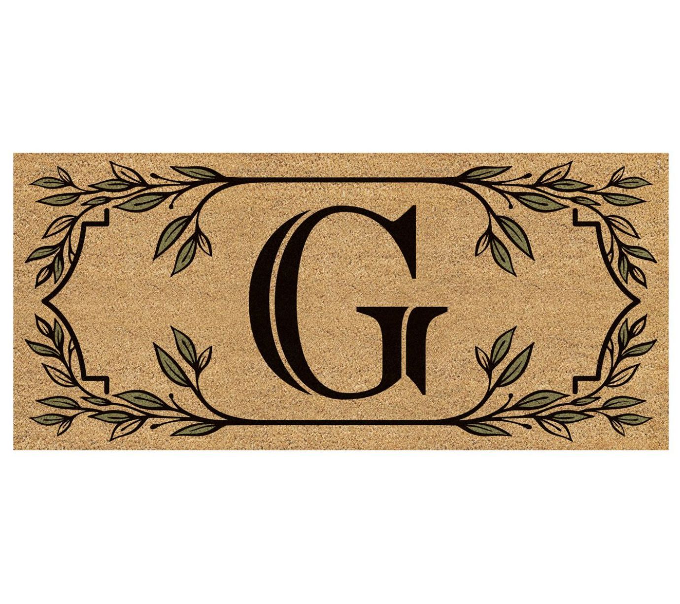 Evergreen Flocked Coir Monogram Sassafras SwitcMat Insert