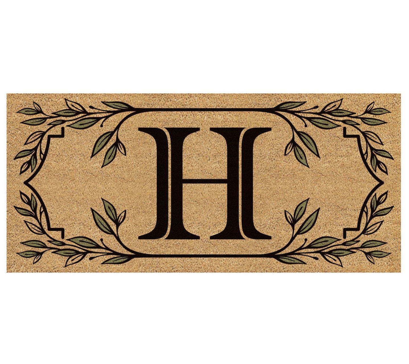 Evergreen Flocked Coir Monogram Sassafras SwitcMat Insert