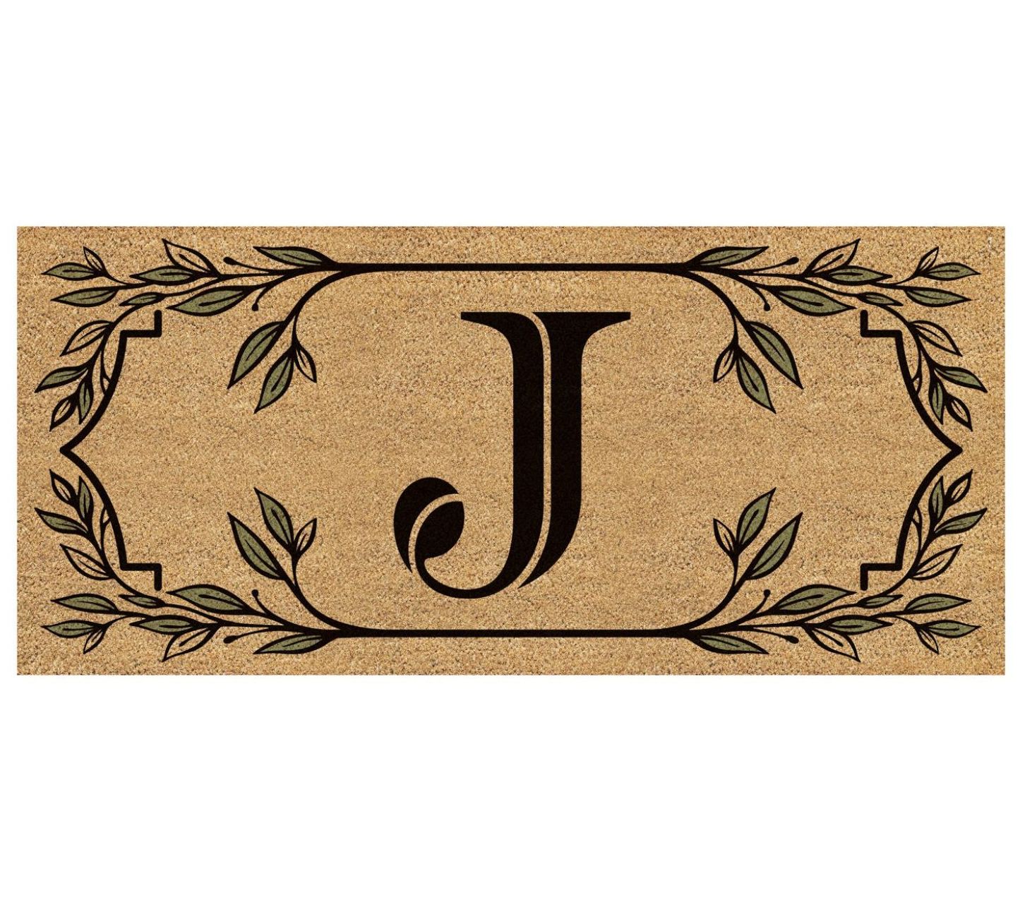 Evergreen Flocked Coir Monogram Sassafras SwitcMat Insert