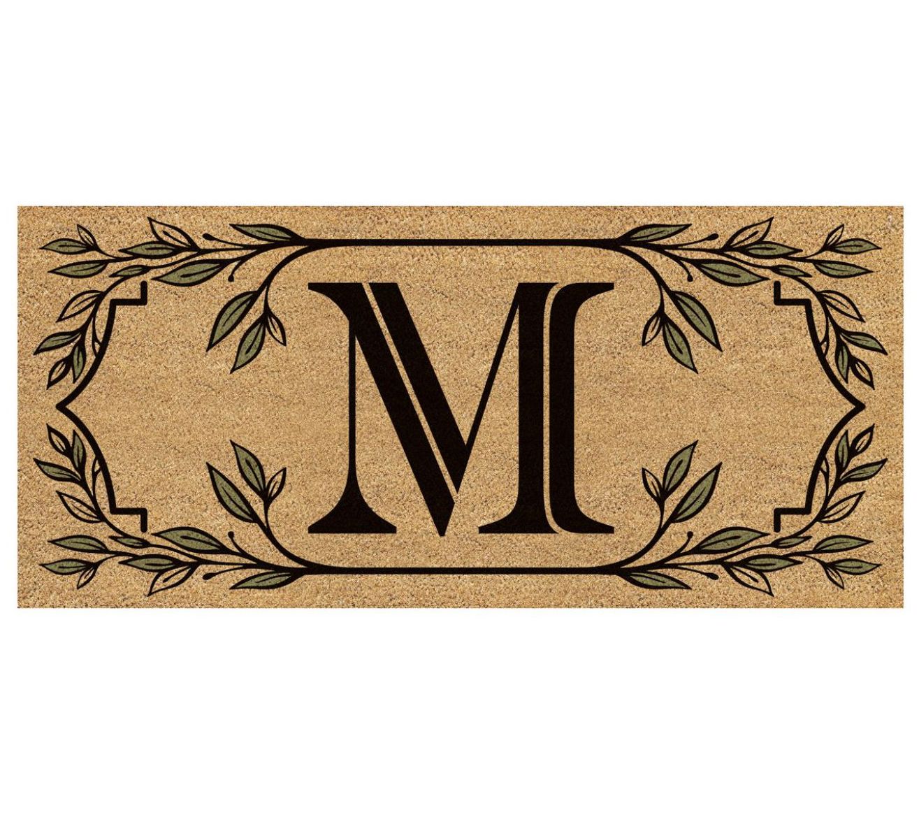 Evergreen Flocked Coir Monogram Sassafras SwitcMat Insert