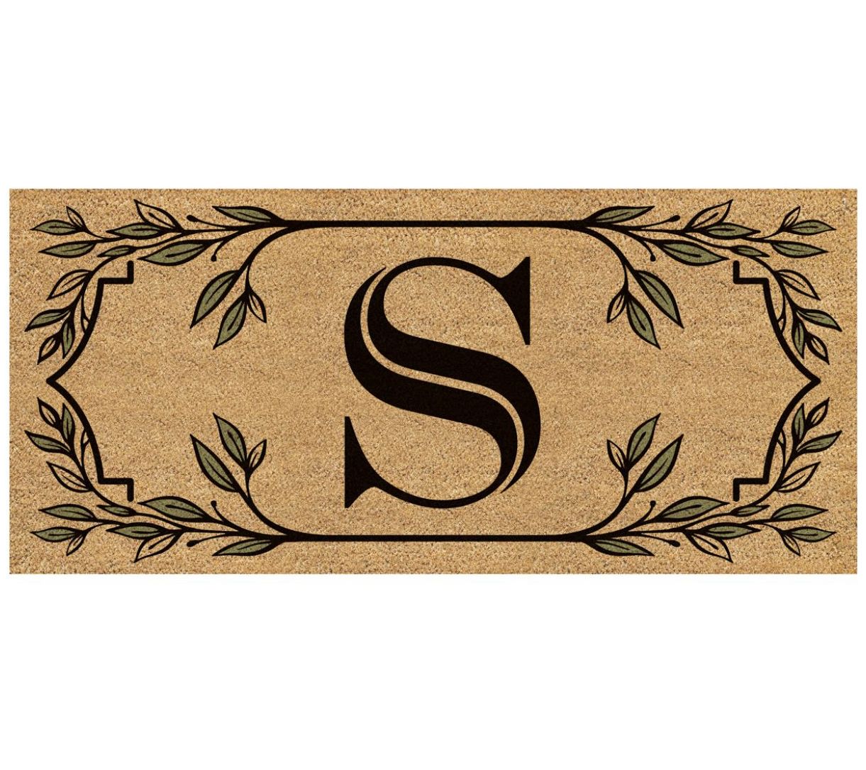 Evergreen Flocked Coir Monogram Sassafras SwitcMat Insert