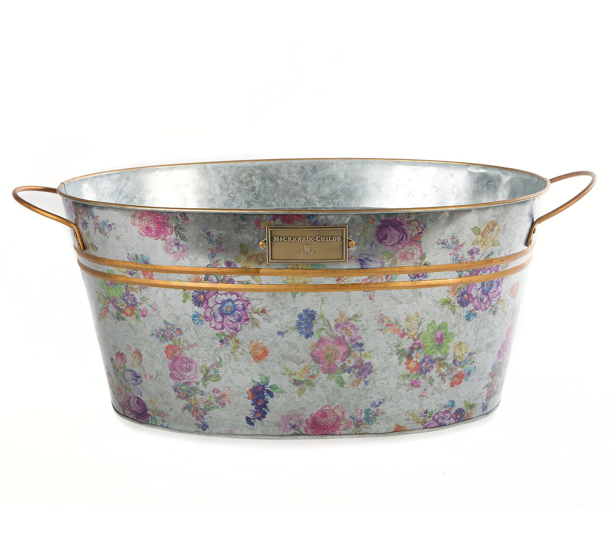 Mackenzie- Childs Galvanized Flower Market Beverage Bucket