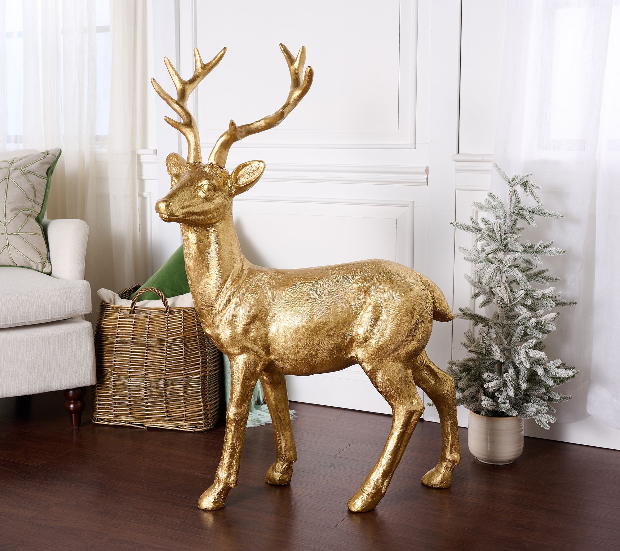 49" Oversized Indoor/Outdoor Standing Reindeer by Kim Gravel