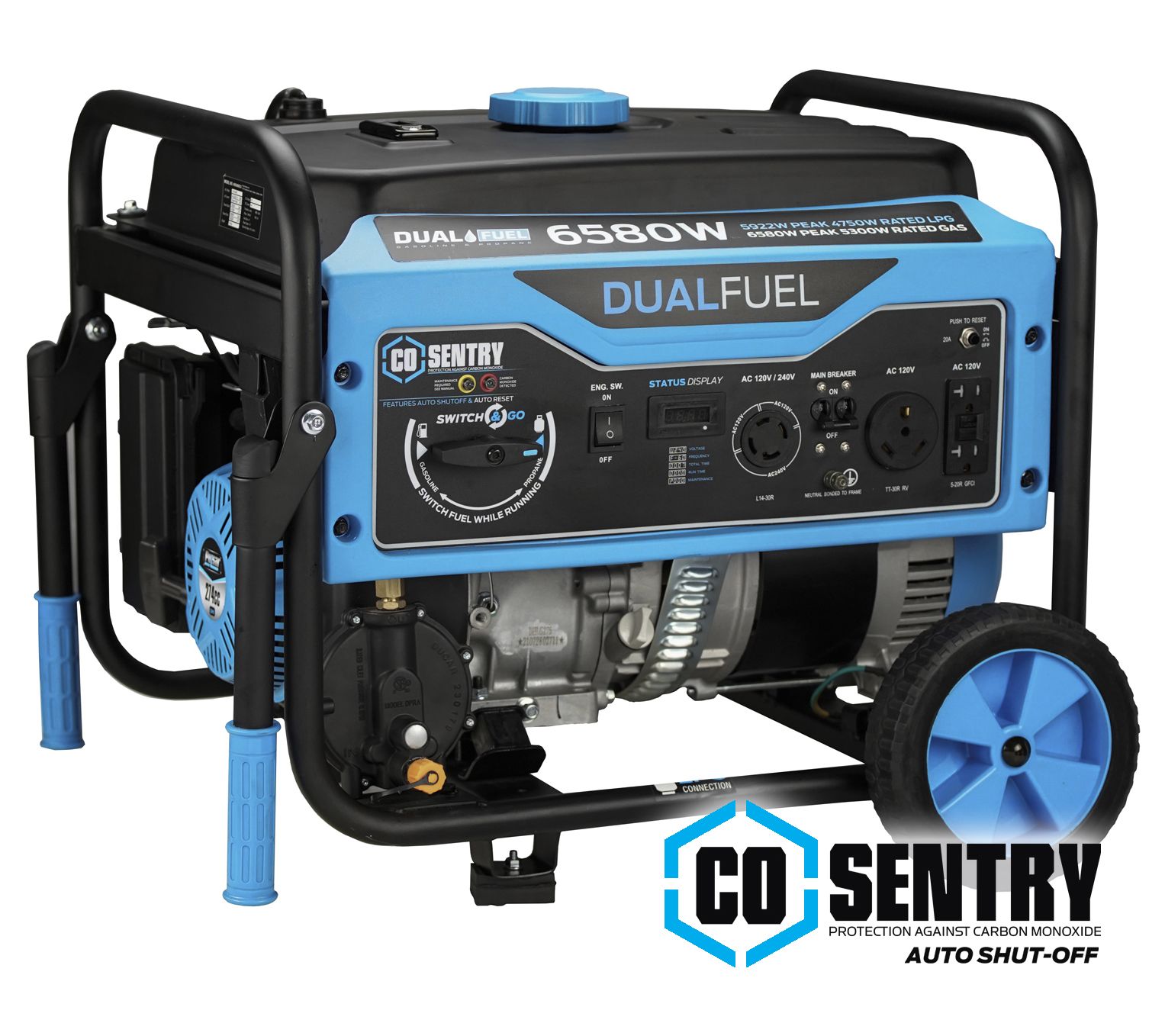 Pulsar 6,580 Watt Dual Fuel Generator with CO Sentry