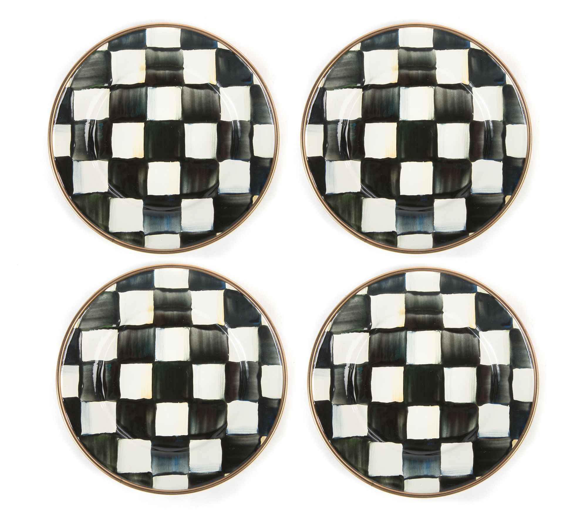 MacKenzie- Childs Set of 4 Appetizer Plates