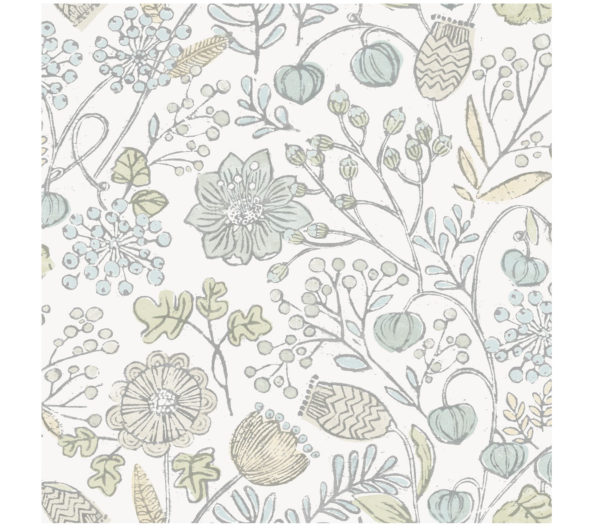 NuWallpaper Southern Trail Blue/Green Peel andtick Wallpaper