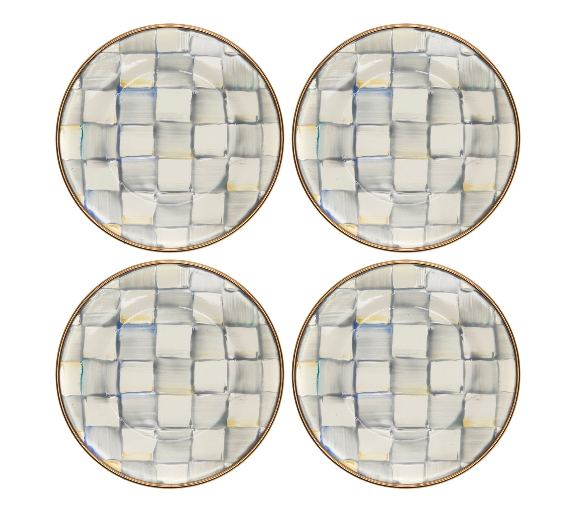 "As Is" MacKenzie- Childs Set of 4 Appetizer Plates