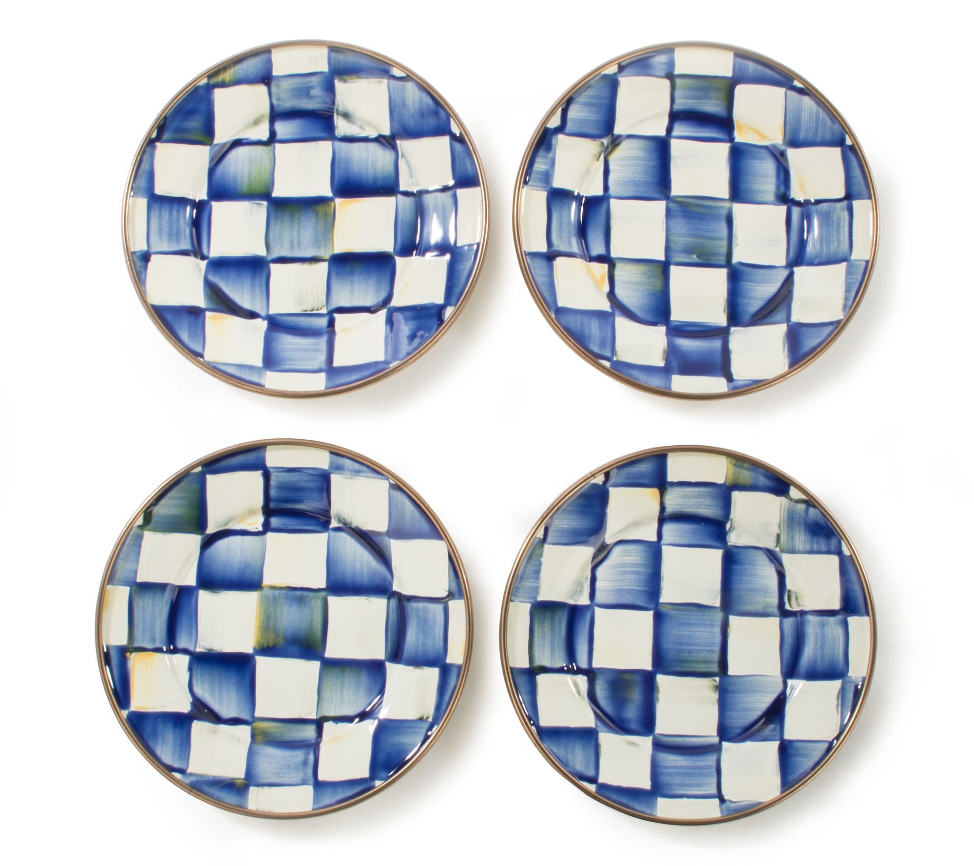 "As Is" MacKenzie- Childs Set of 4 Appetizer Plates