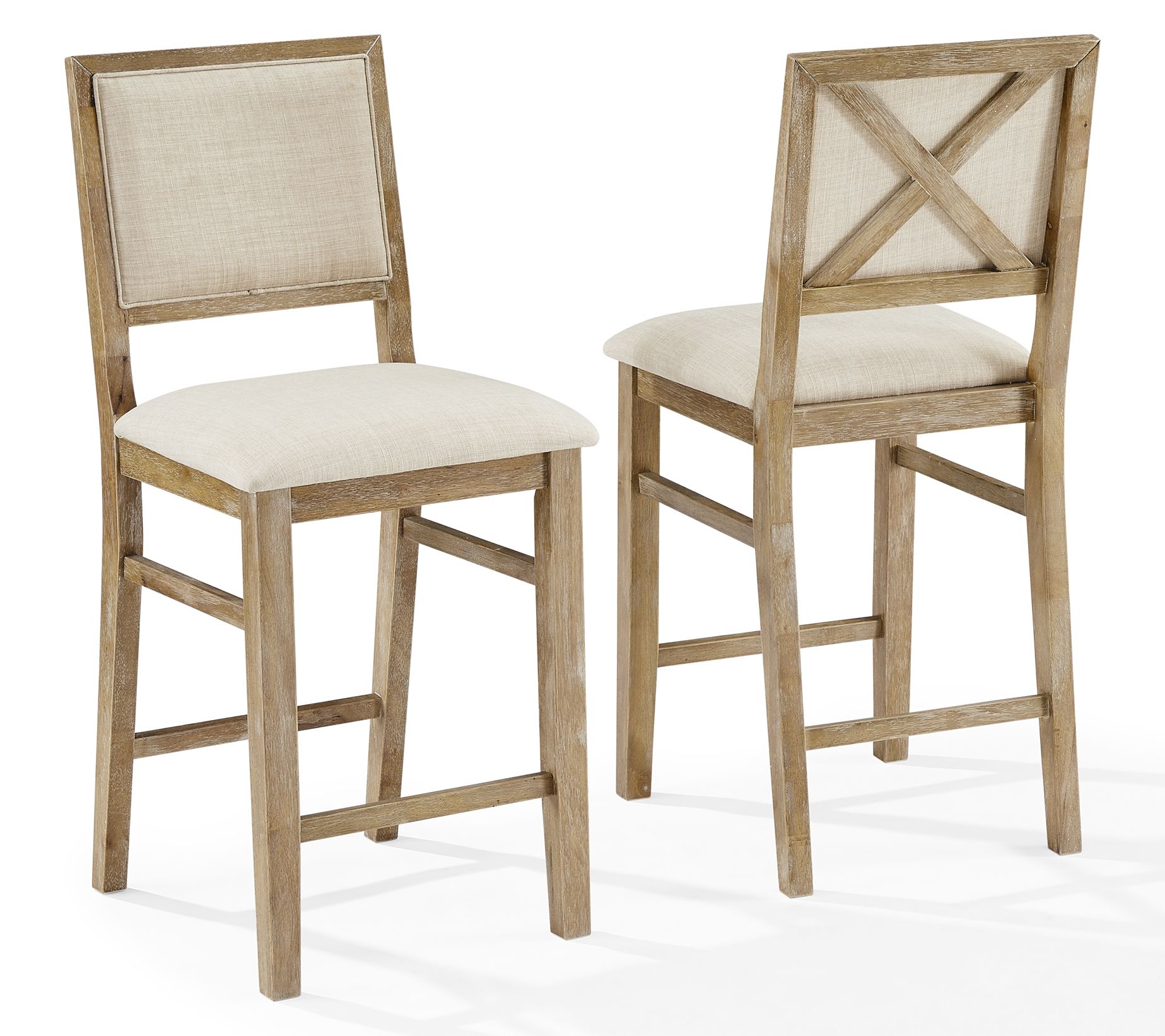 Joanna 2-Piece Upholstered Counter Height Bar Stool Set