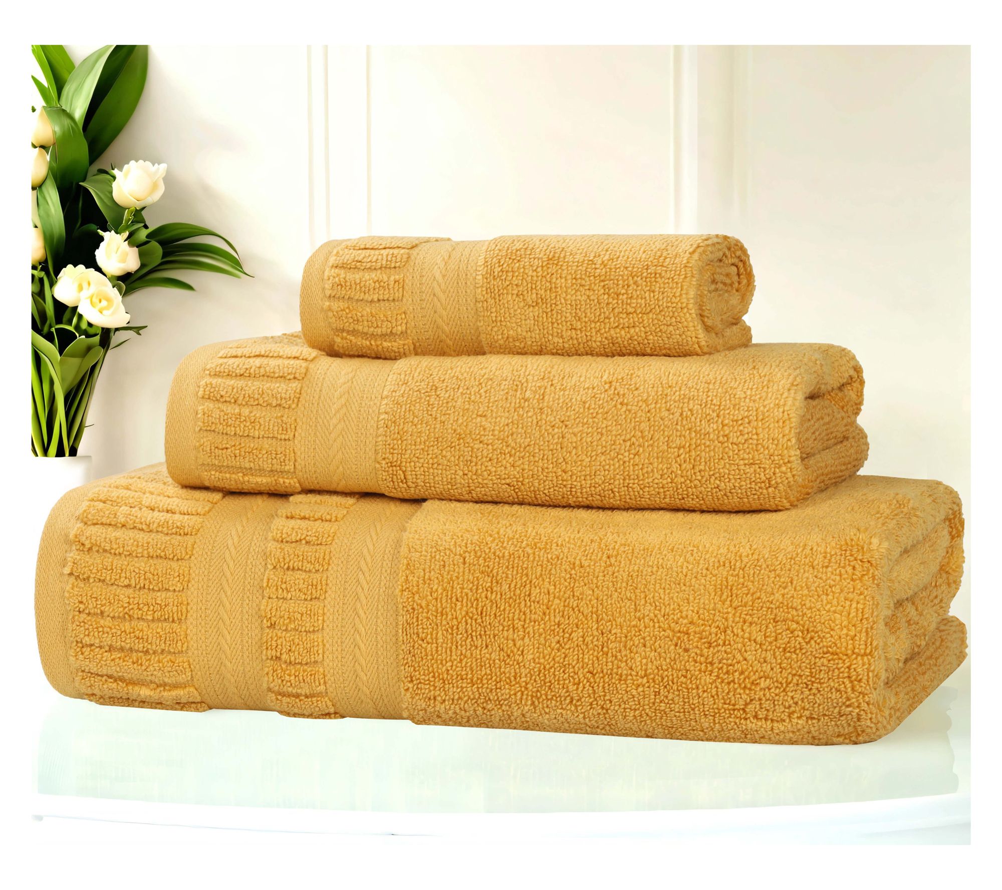 Superior 3-Piece Venice Zero Twist Cotton SoftTowel Set