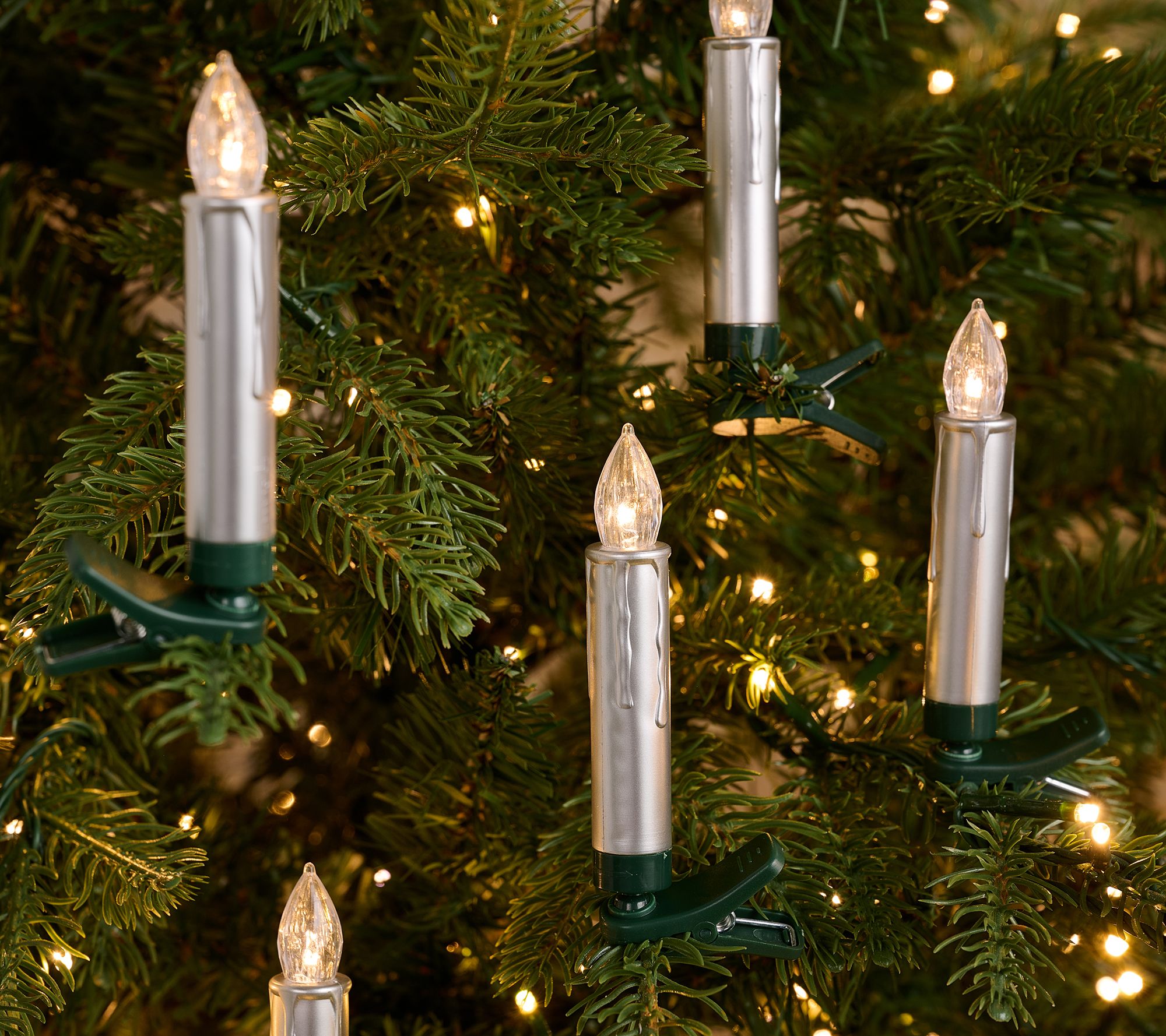 Set of 10 Clip-On Taper Candles with Remote by Valerie